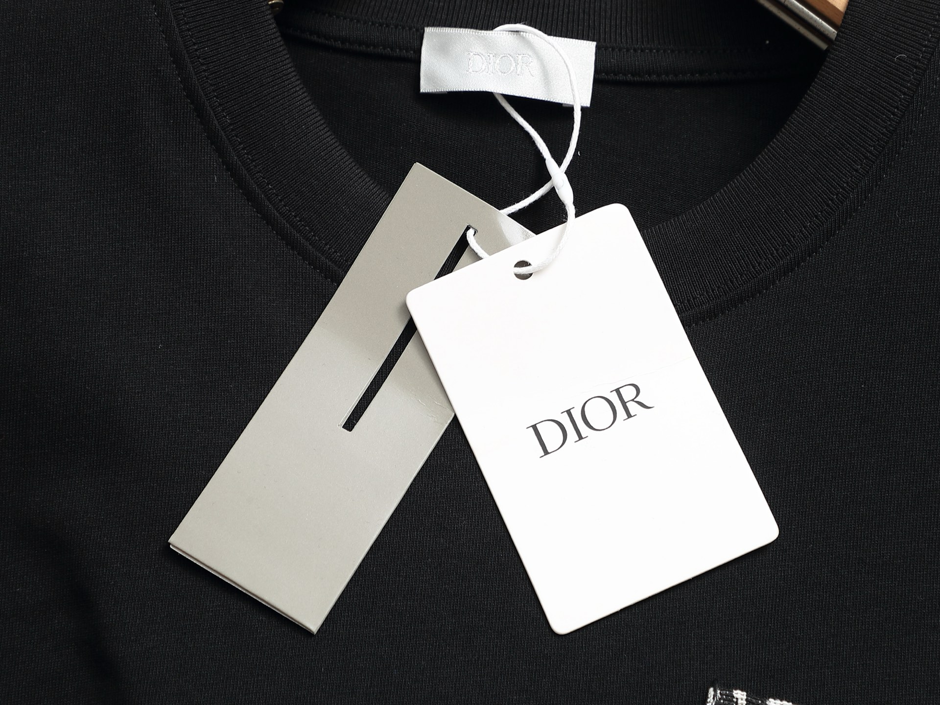 Dior dior迪家 2024新款 定制270g双纱纯棉面料 贴布口袋字母logo 短袖t恤