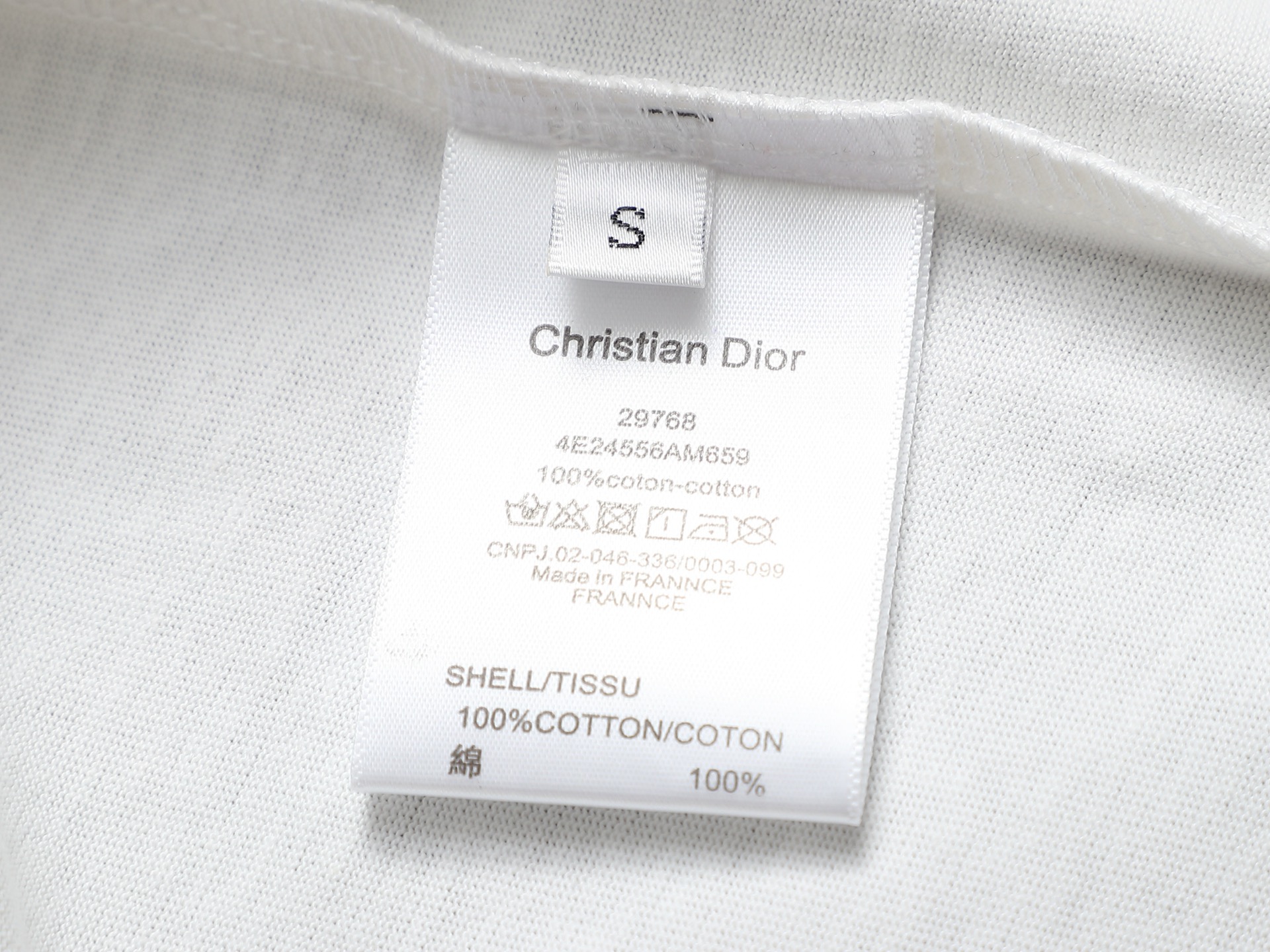 Dior dior迪家 2024新款 定制270g双纱纯棉面料 贴布口袋字母logo 短袖t恤