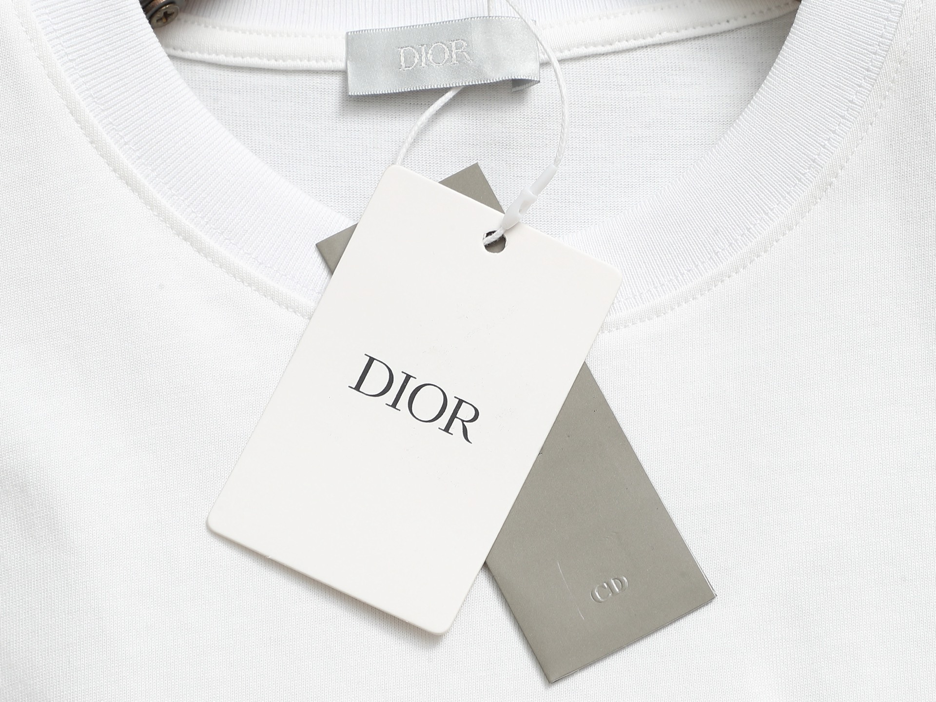 Dior dior迪家 2024新款 定制270g双纱纯棉面料 贴布口袋字母logo 短袖t恤