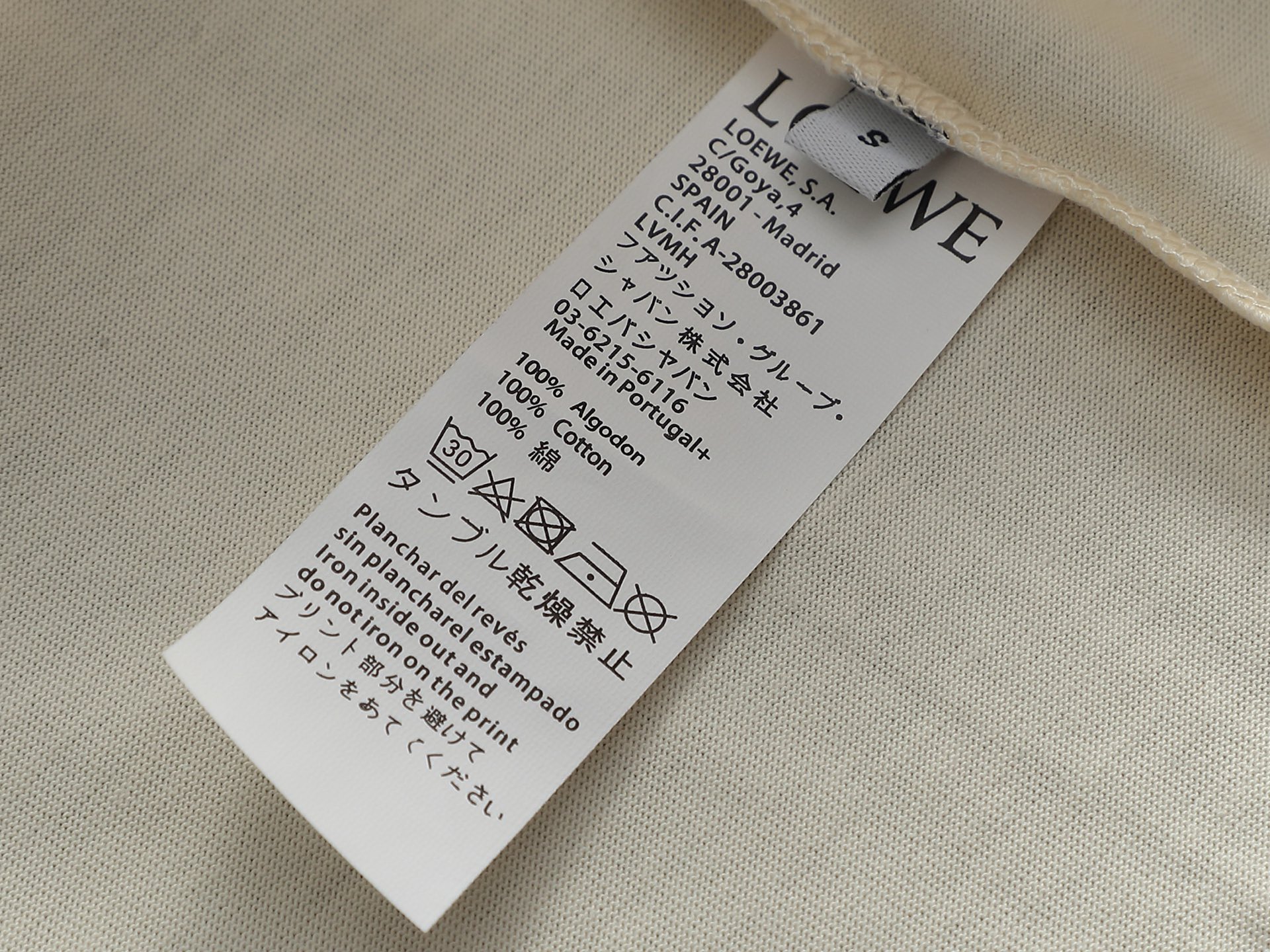Loewe LOEWE罗意威 高密度立体口袋logo刺绣 短袖T恤