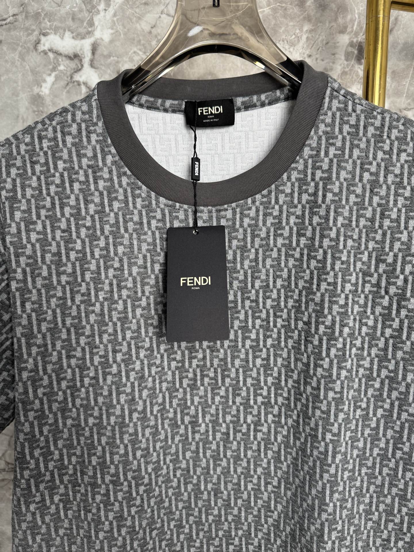 Fendi FENDI/芬迪-定制毛巾面料圆领T恤