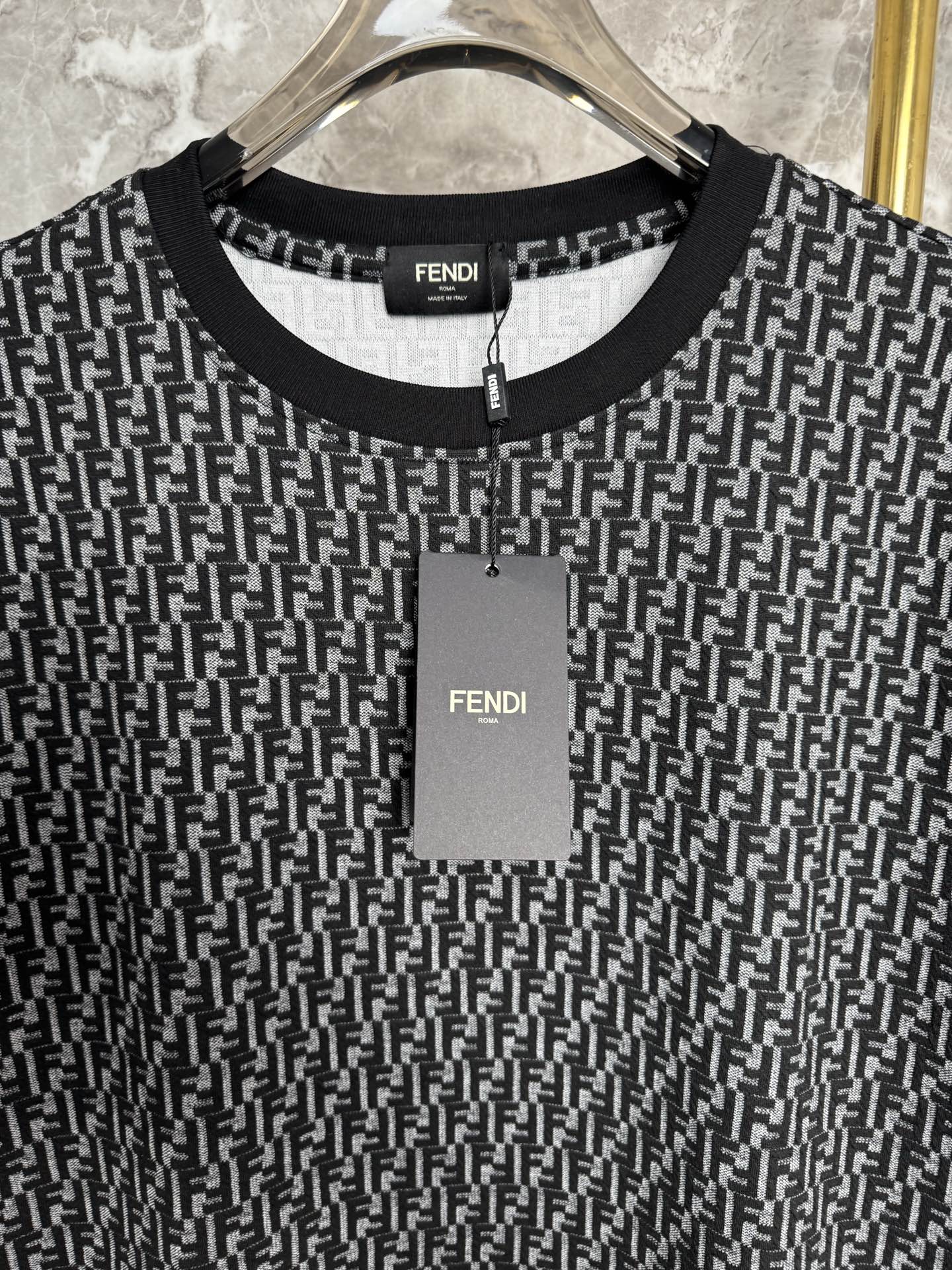 Fendi FENDI/芬迪-定制毛巾面料圆领T恤