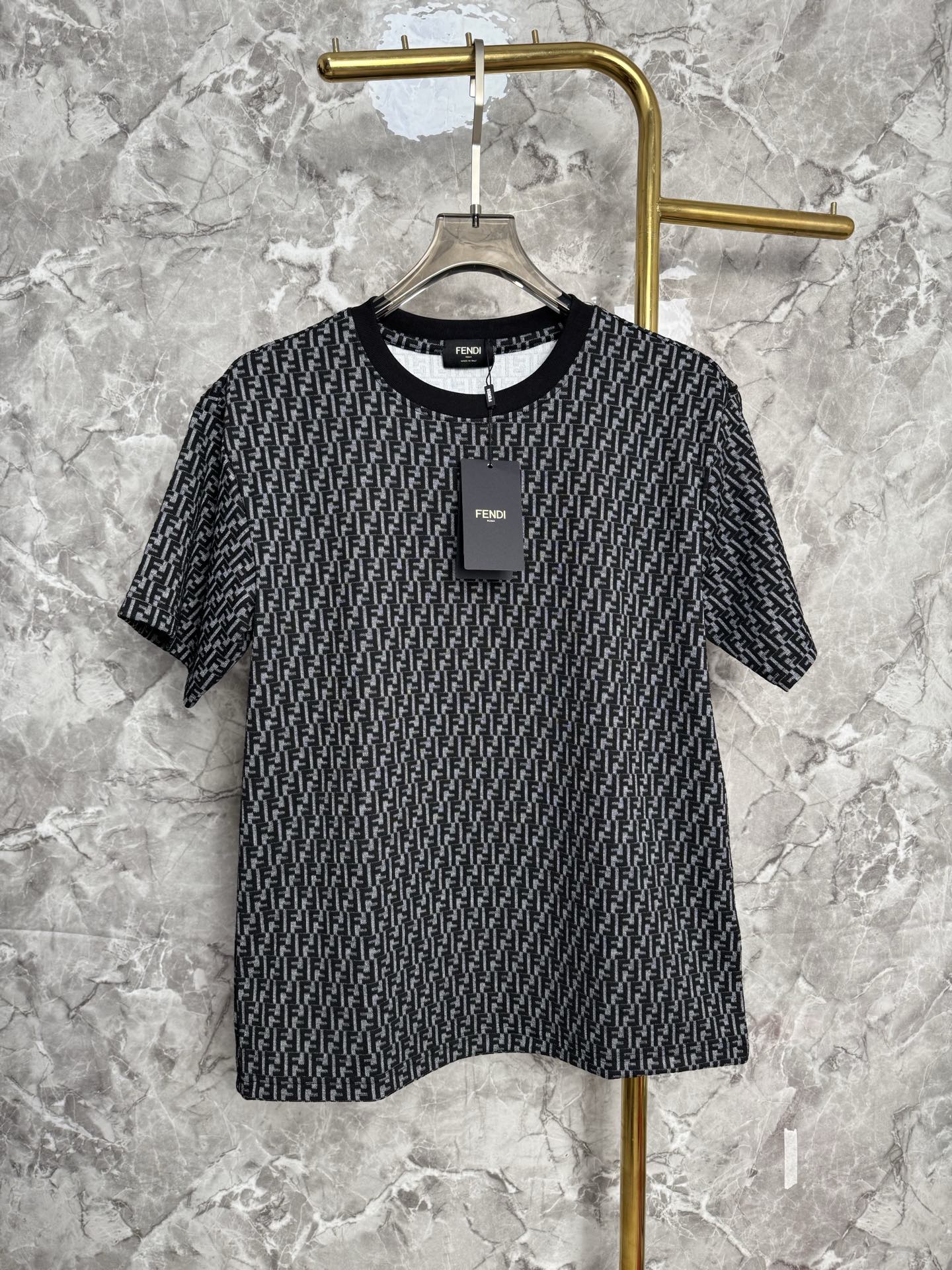 Fendi FENDI/芬迪-定制毛巾面料圆领T恤