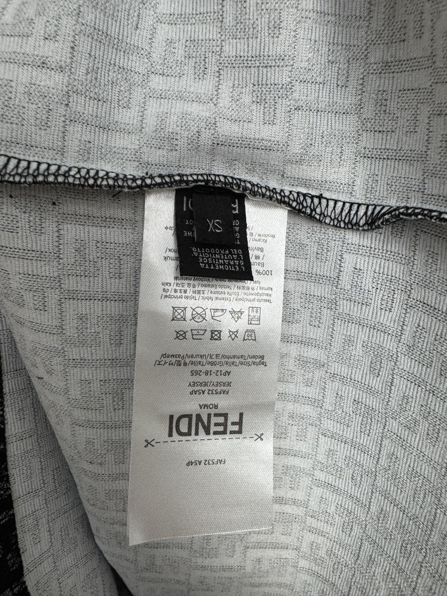 Fendi FENDI/芬迪-定制毛巾面料圆领T恤