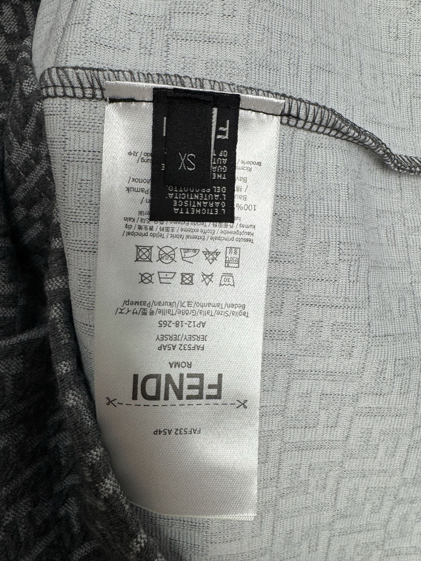 Fendi FENDI/芬迪-定制毛巾面料圆领T恤