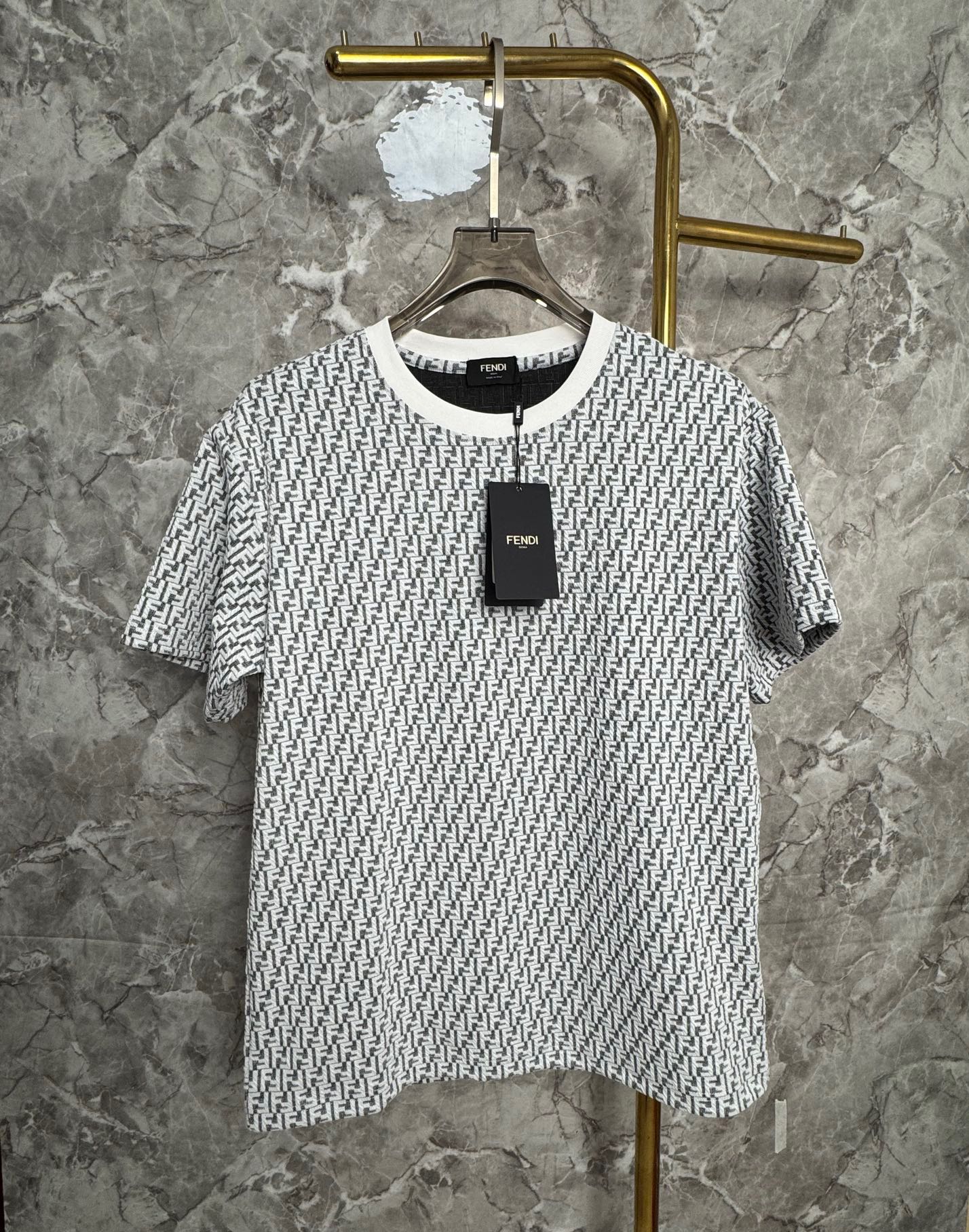 Fendi FENDI/芬迪-定制毛巾面料圆领T恤