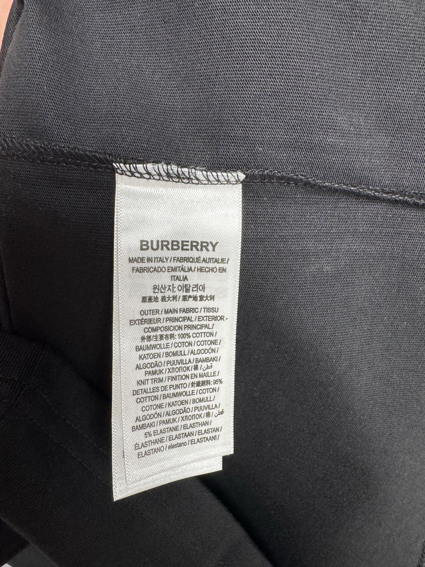 Burberry BBR/巴宝莉 格纹口袋短袖T恤