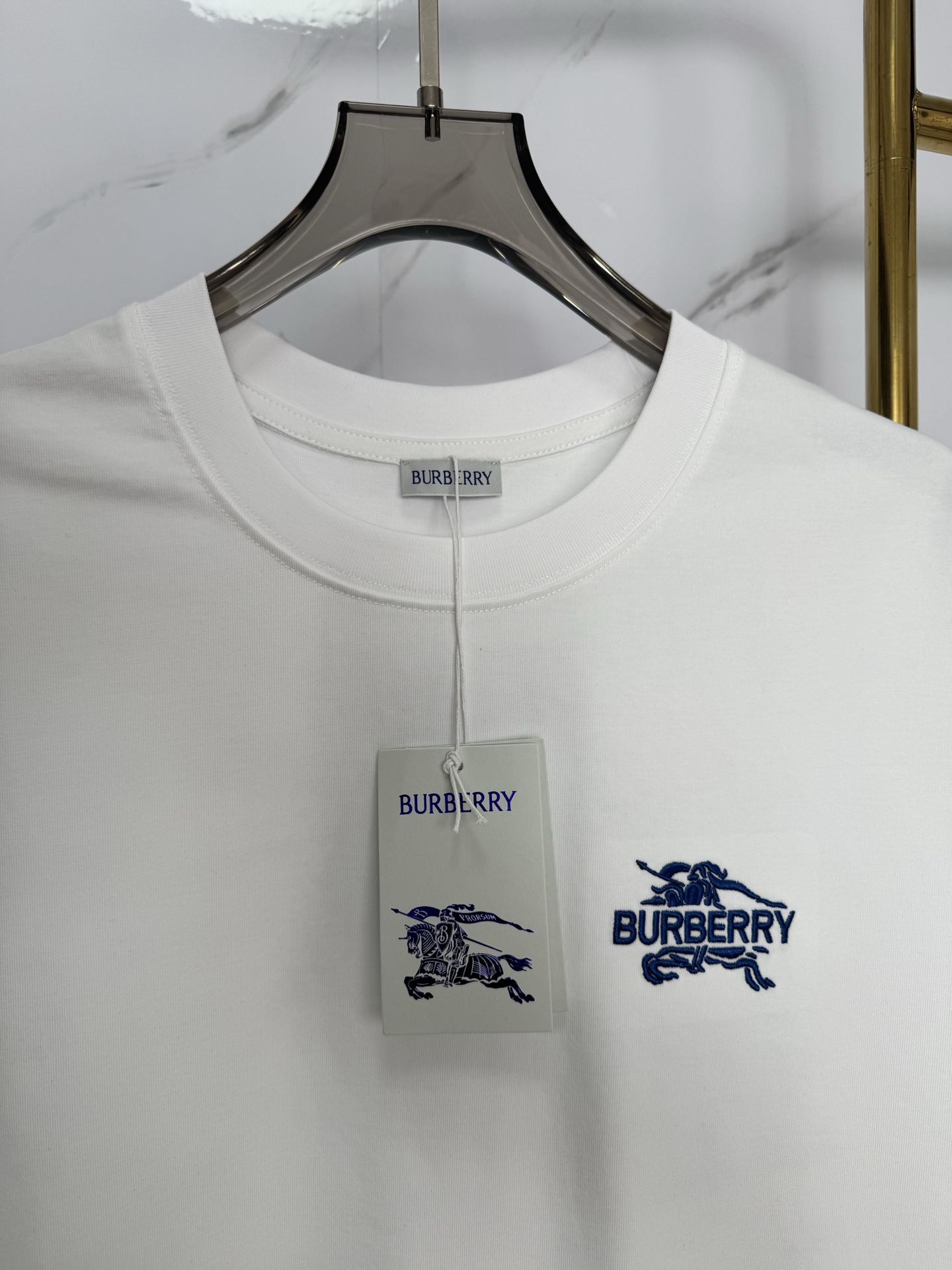 Burberry BBR/巴宝莉 战马字母刺绣短袖T恤