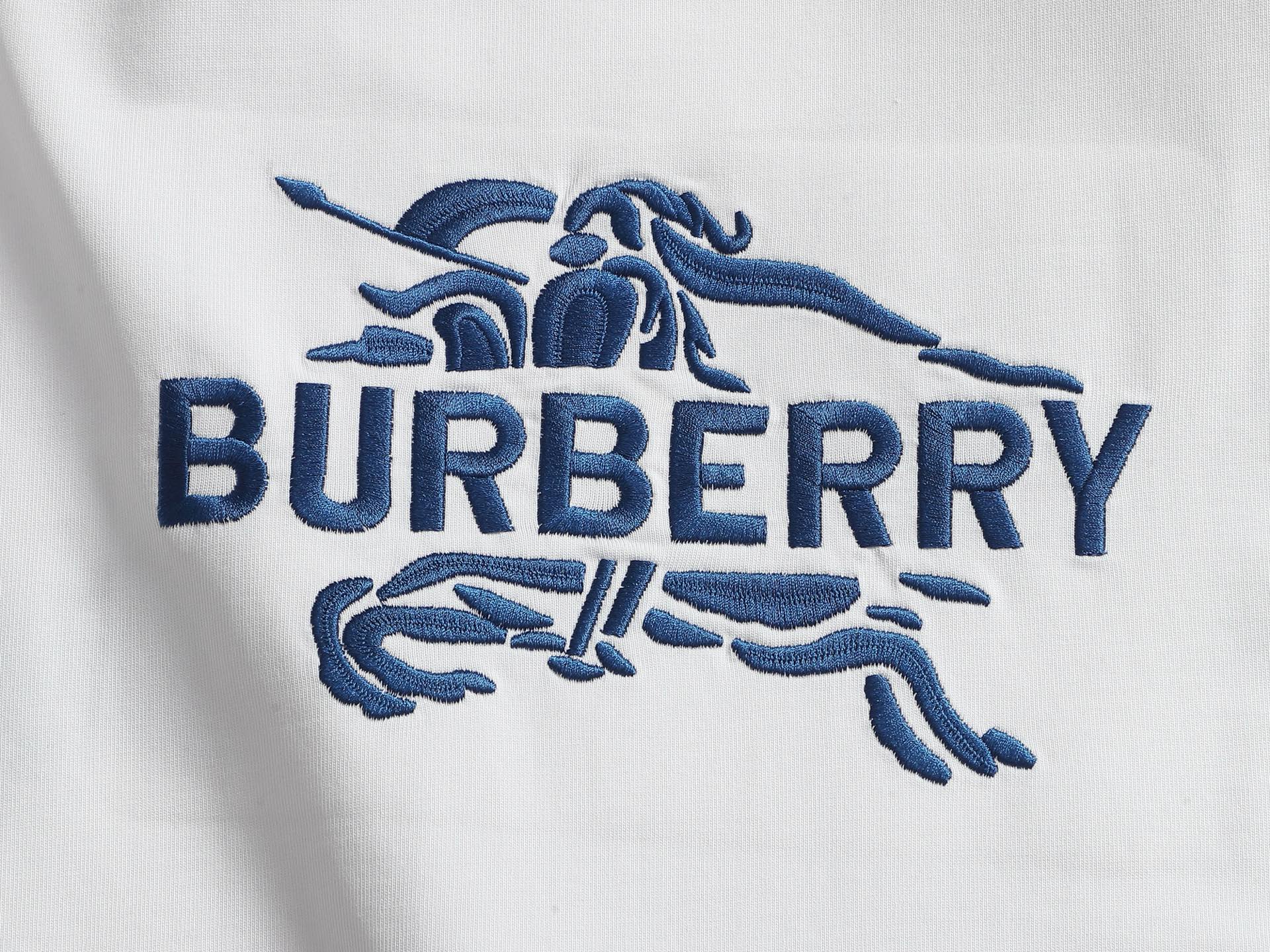 Burberry BBR/巴宝莉 战马字母刺绣短袖T恤