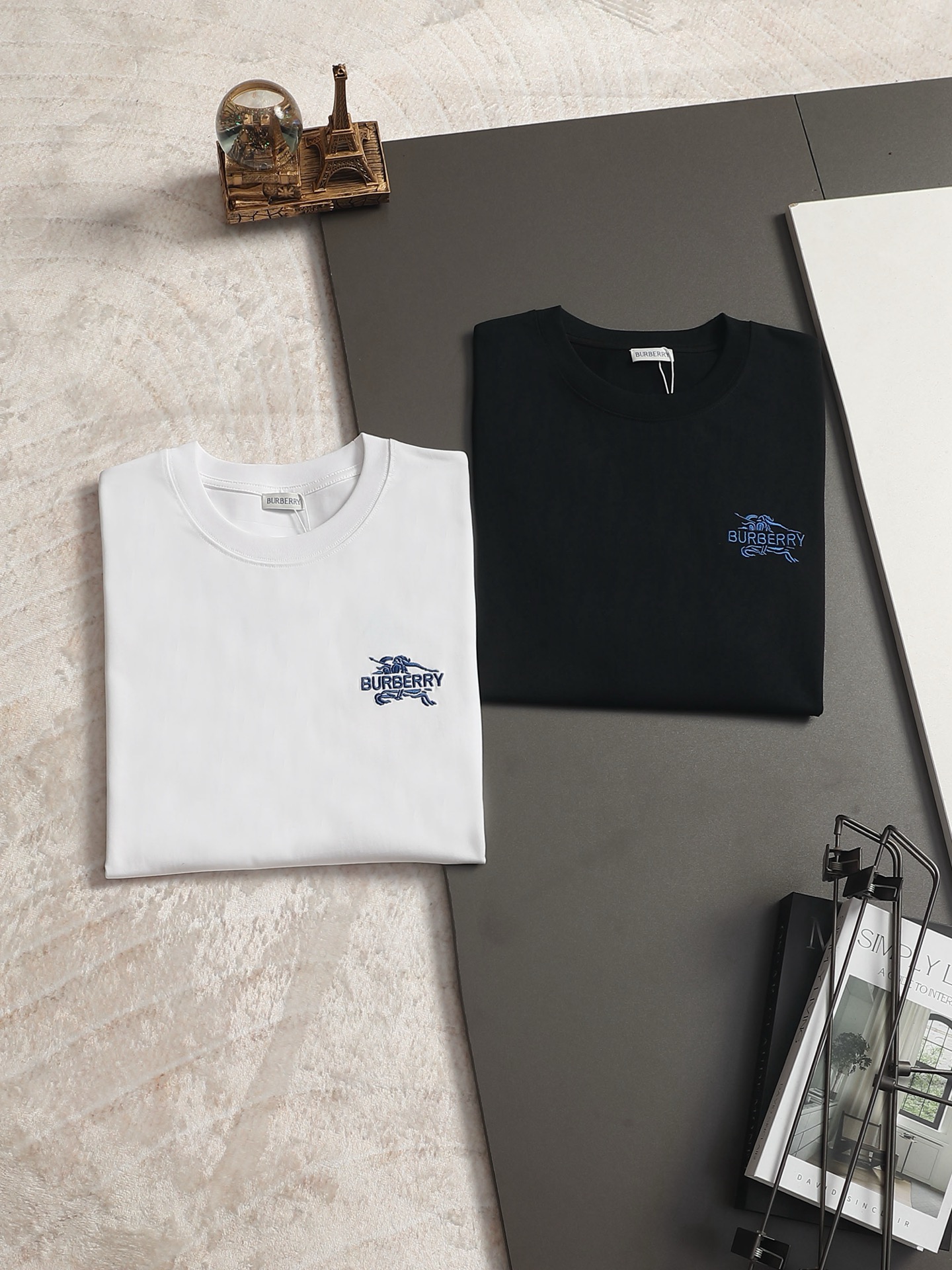 Burberry BBR/巴宝莉 战马字母刺绣短袖T恤