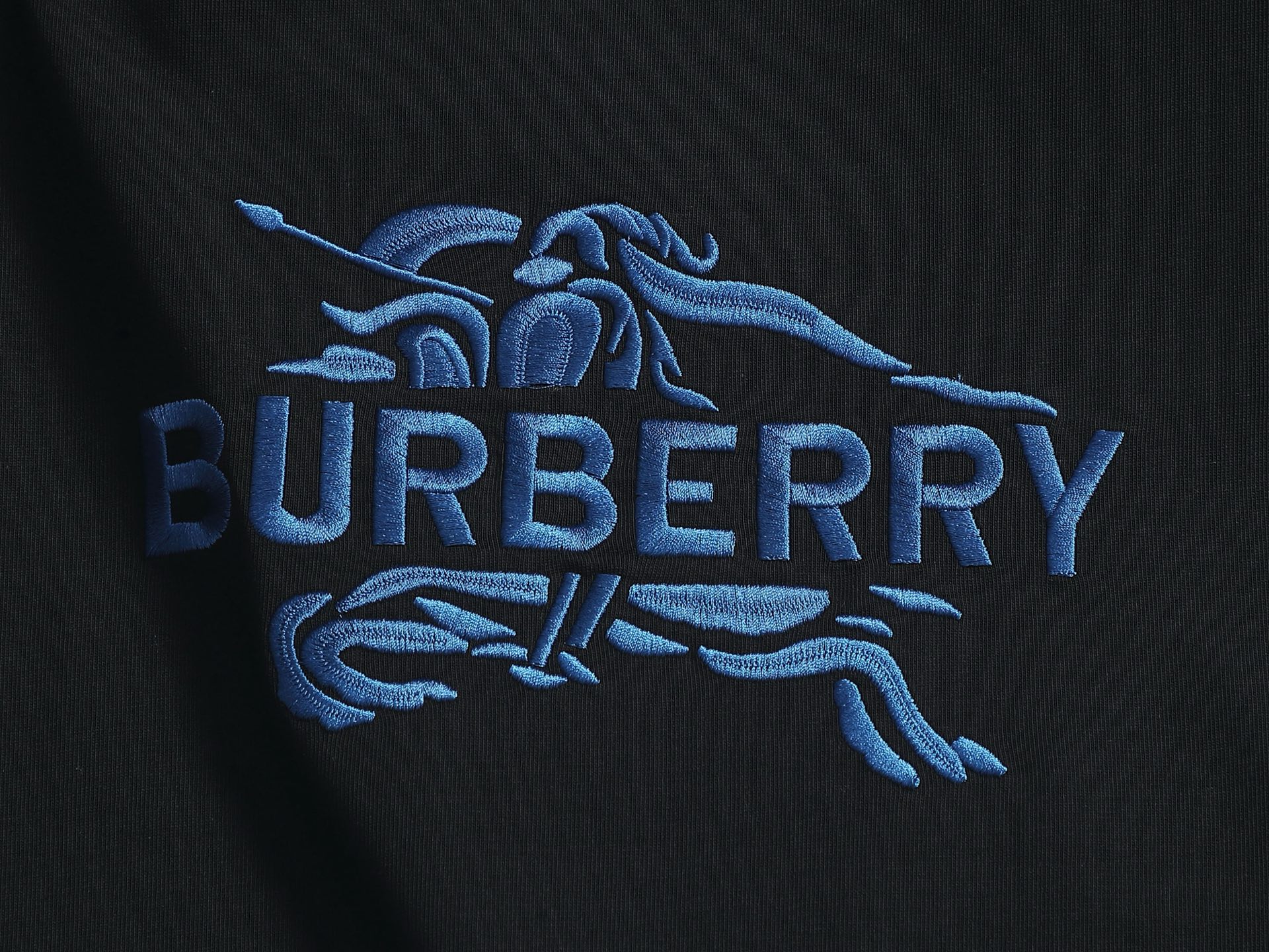 Burberry BBR/巴宝莉 战马字母刺绣短袖T恤