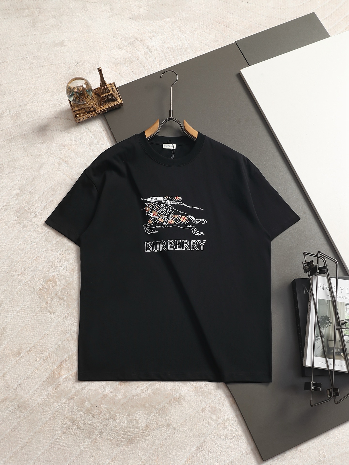 Burberry BBR/巴宝莉 战马字母刺绣短袖T恤