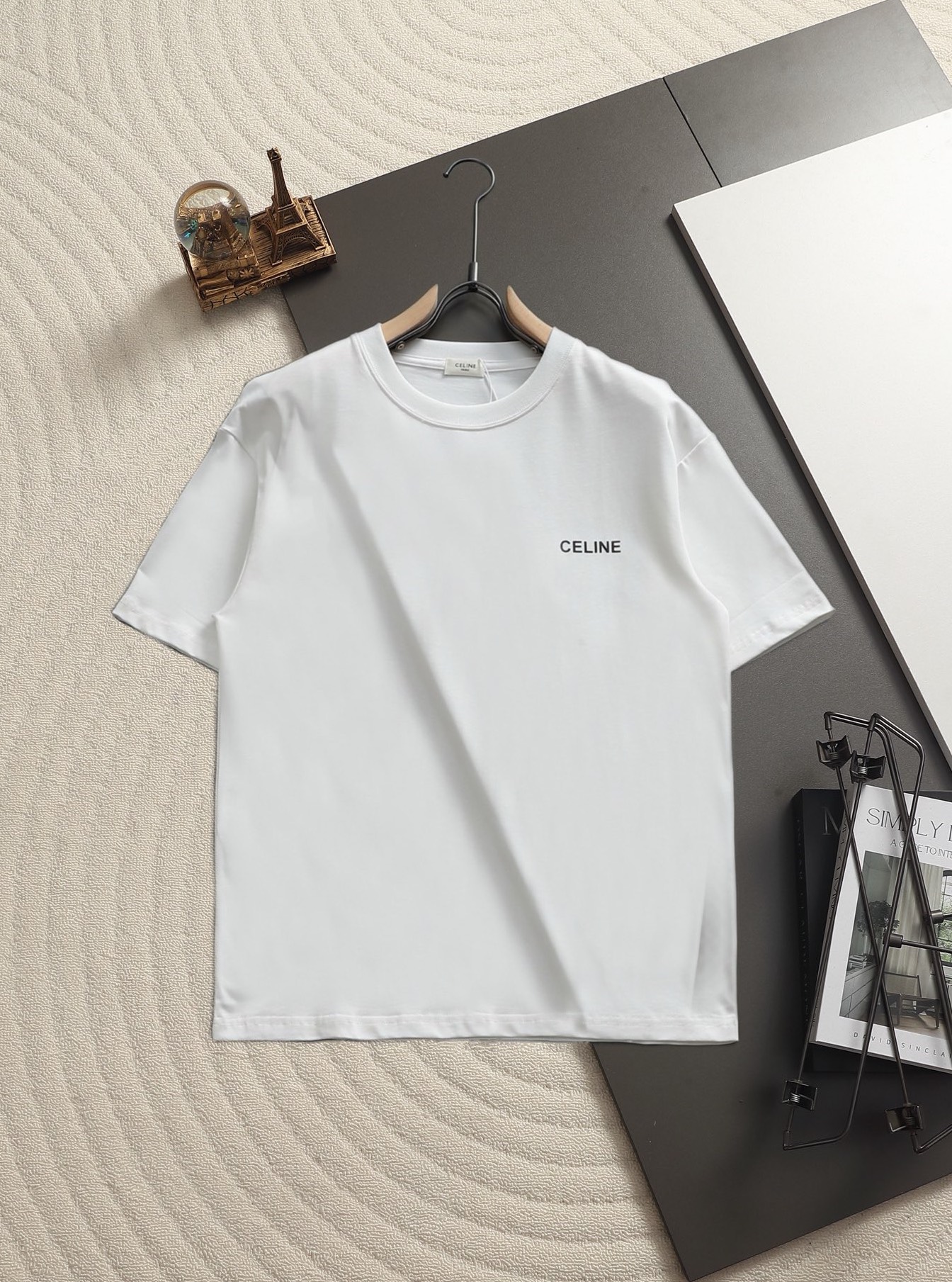 Celine CELINE · 塞林25ss Logo小印花圆领短袖T恤