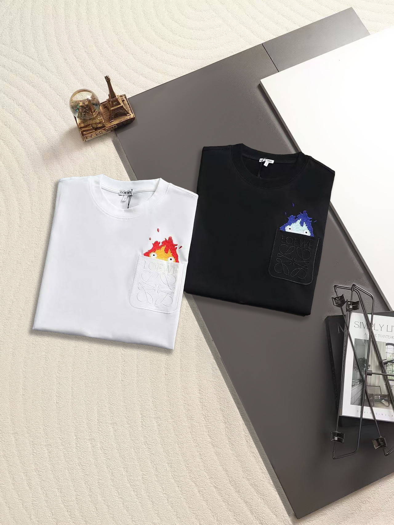 Loewe LOEWE 春夏新款短袖 罗意威 皮牌T恤 定制32支双纱紧密全棉260g面料 炒鸡百搭