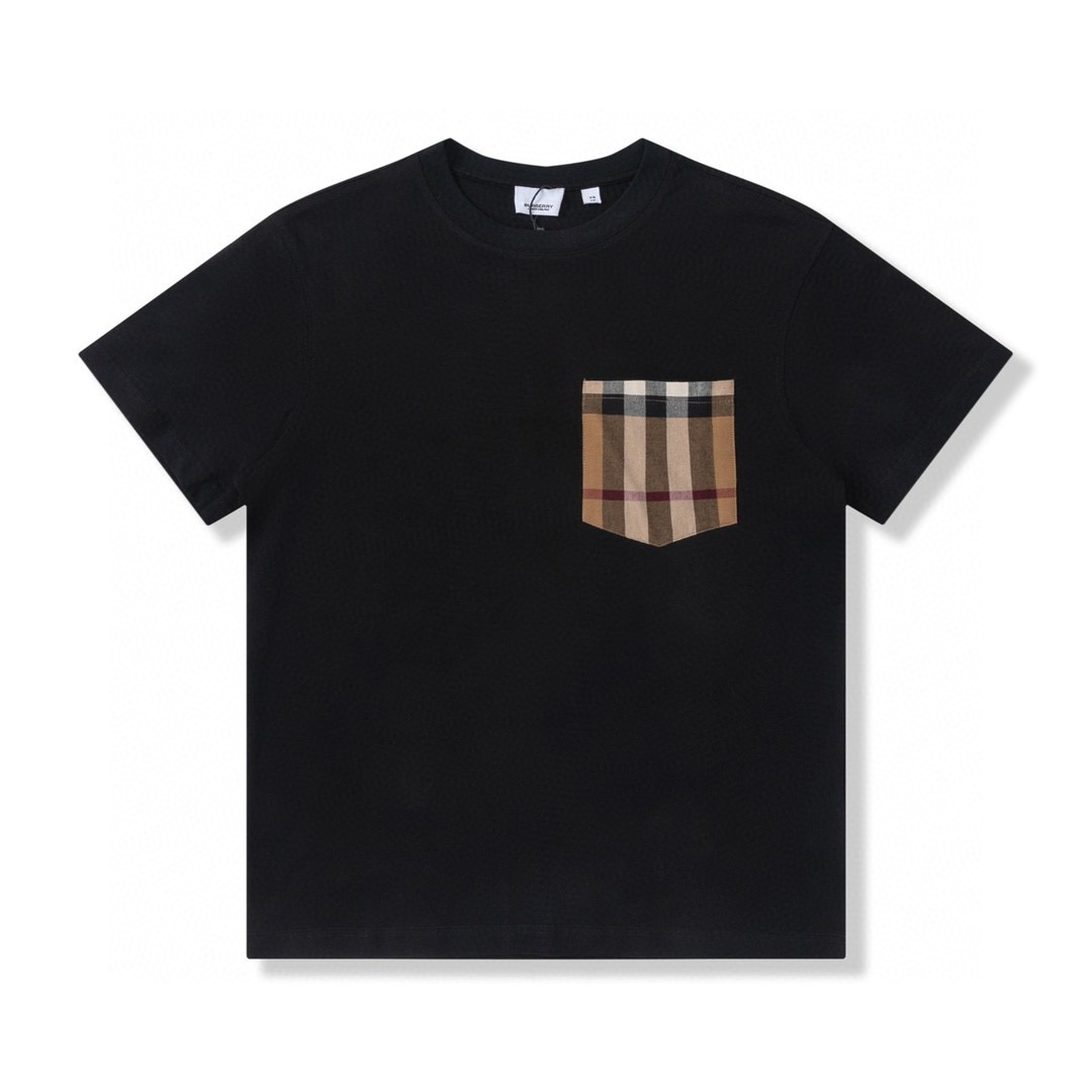 Burberry BBR/巴宝莉 格纹口袋短袖T恤