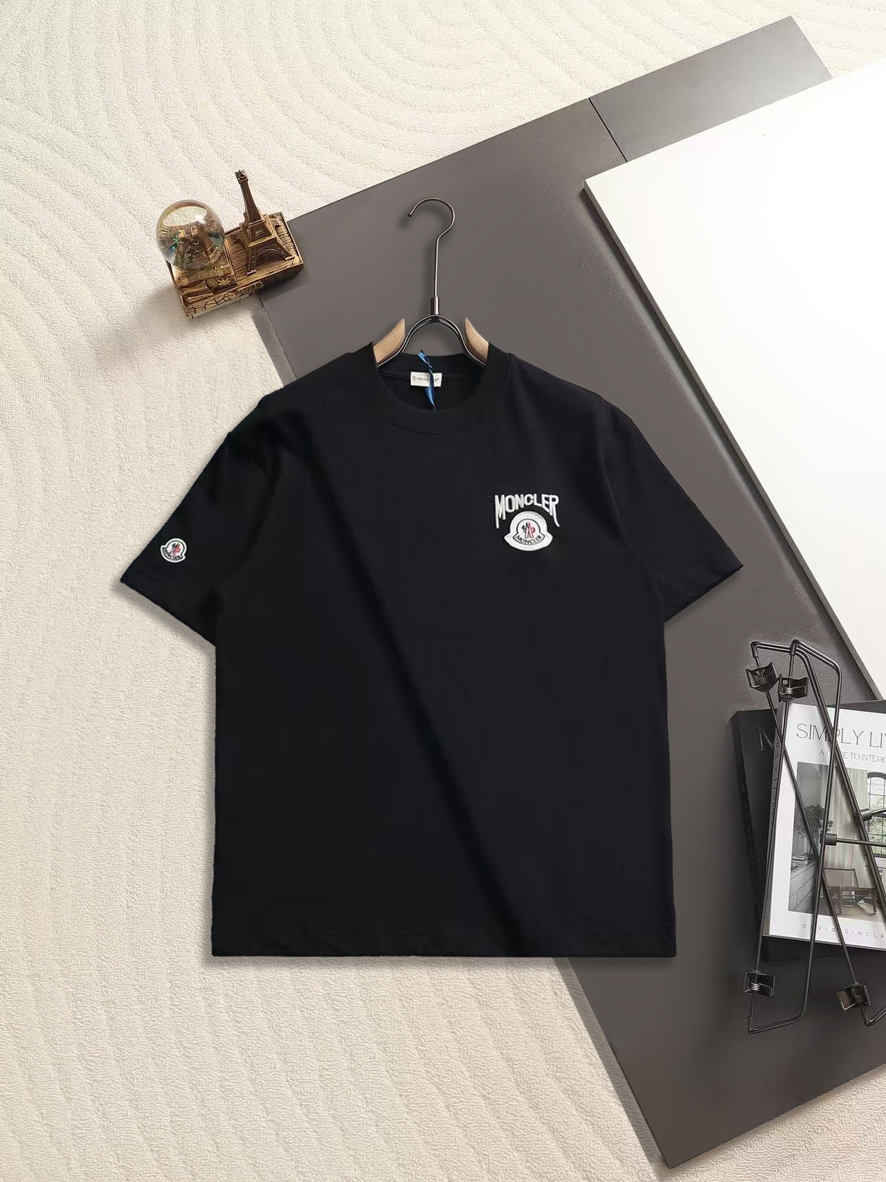 Moncler 蒙口2026早春新款 320g短袖T恤 同步发售 定制专属纯棉面料 定制 工艺螺纹