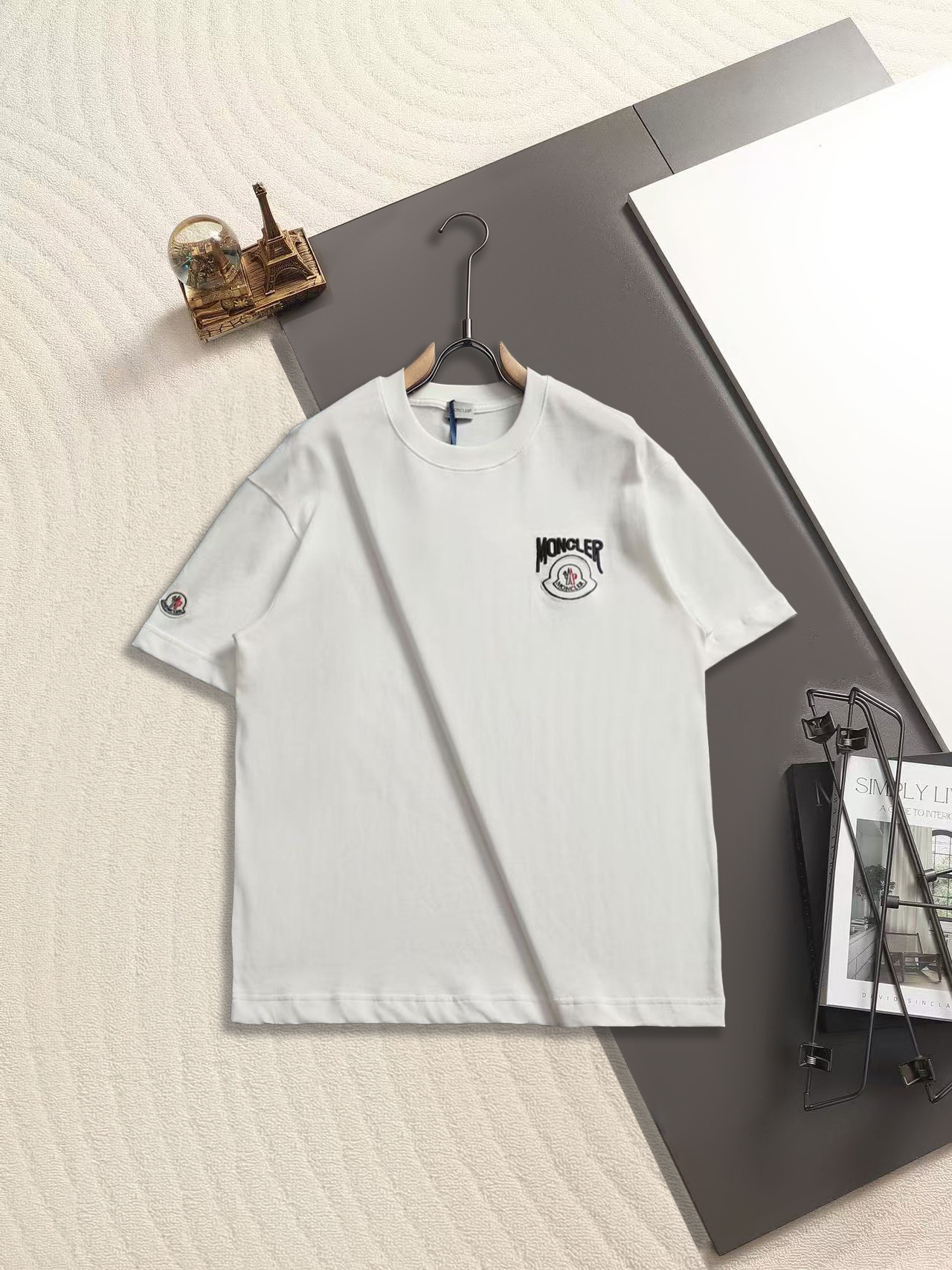 Moncler 蒙口2026早春新款 320g短袖T恤 同步发售 定制专属纯棉面料 定制 工艺螺纹