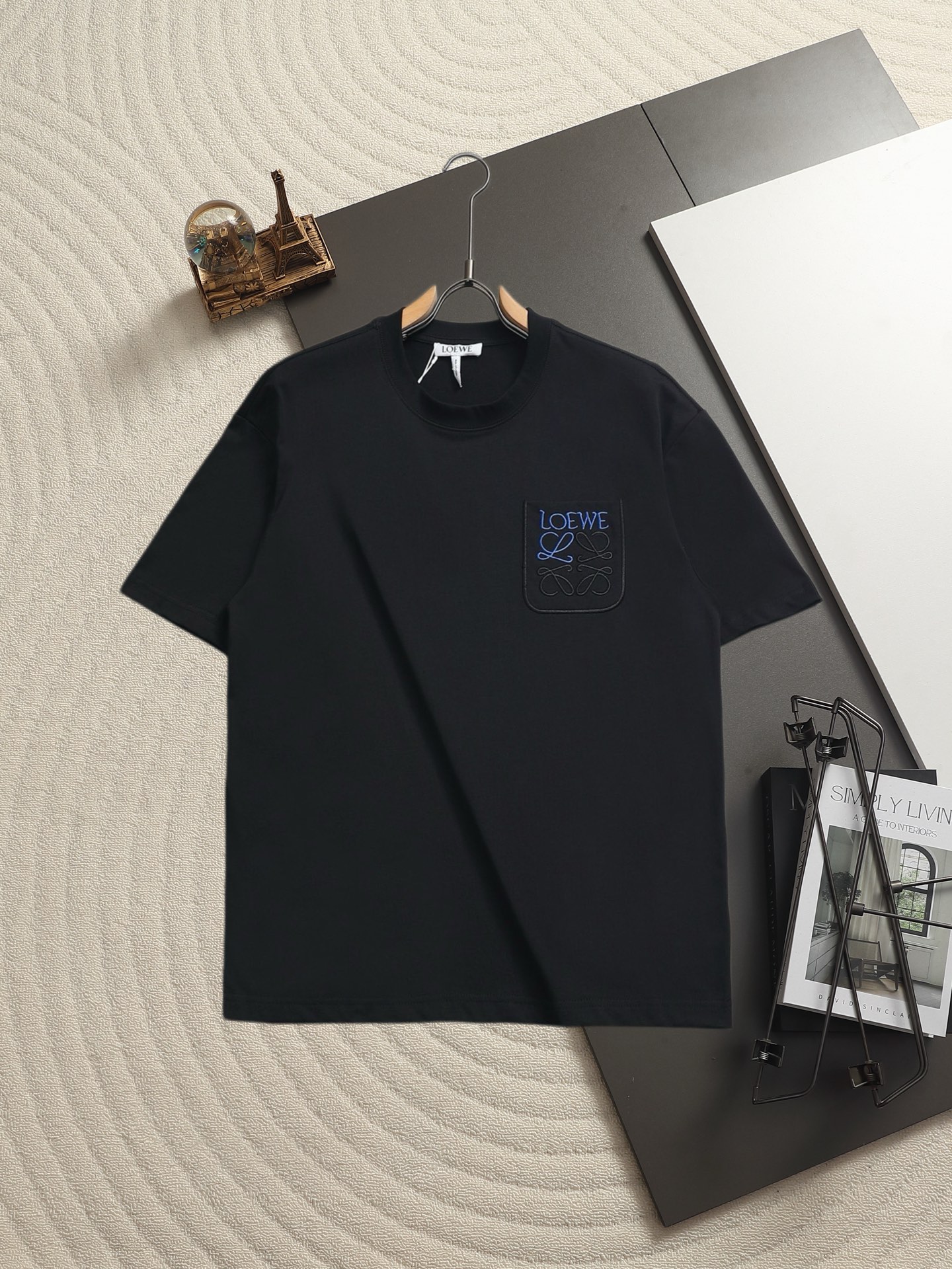 Loewe LOEWE 罗意威 最新最 LOGO拼色刺绣刺绣 最 的品质 短袖 制作工艺进口面料