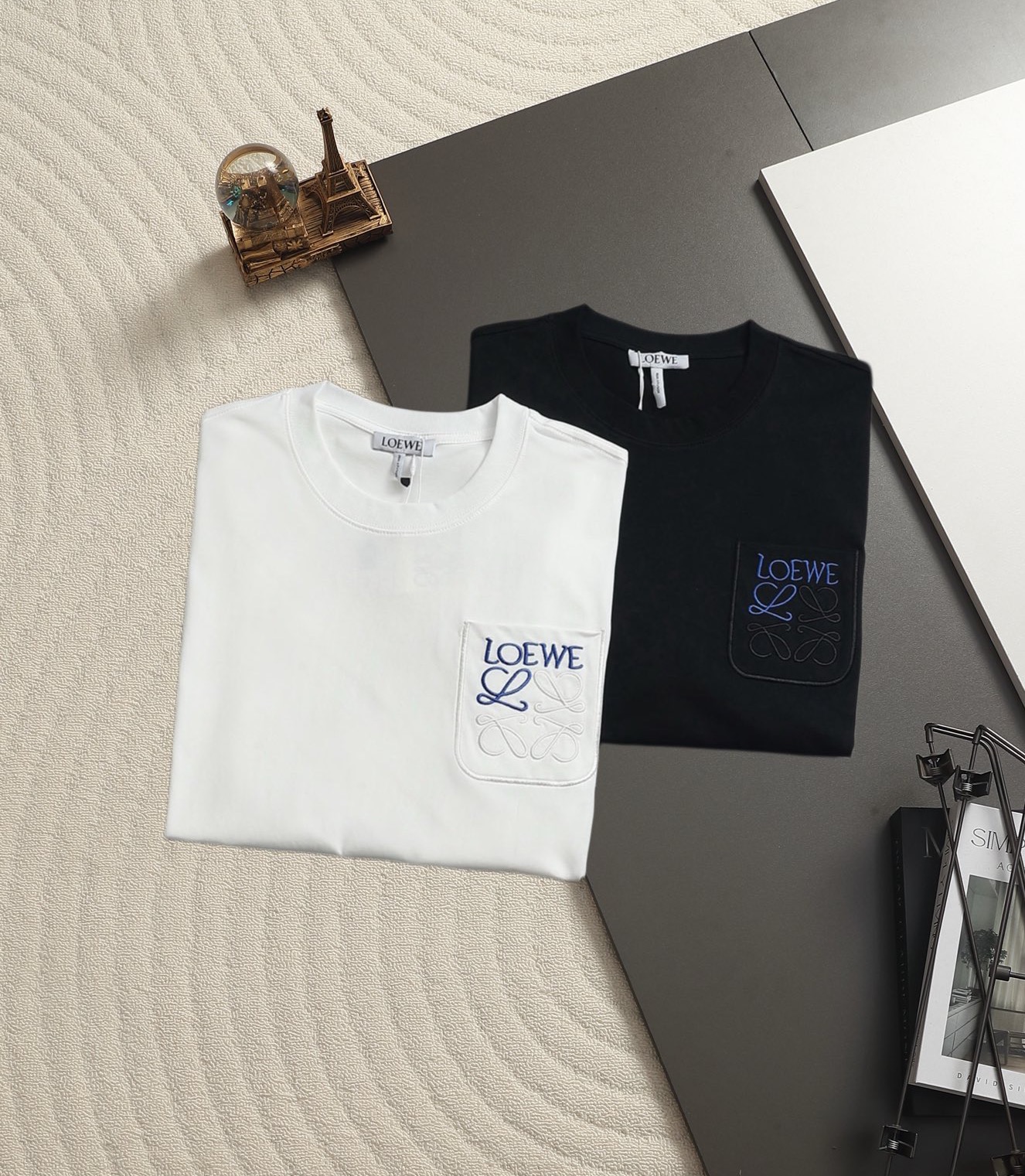 Loewe LOEWE 罗意威 最新最 LOGO拼色刺绣刺绣 最 的品质 短袖 制作工艺进口面料