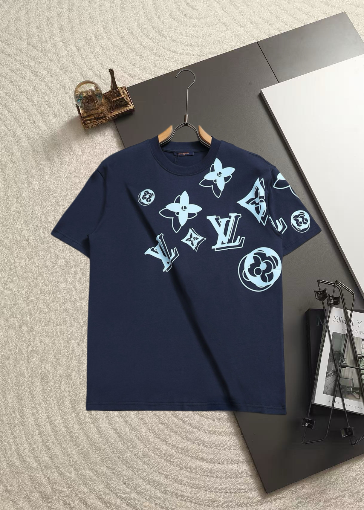 Louis Vuitton LOUIS VUITTON 路易威登 新色系满印后背印花图案 套头圆领短袖