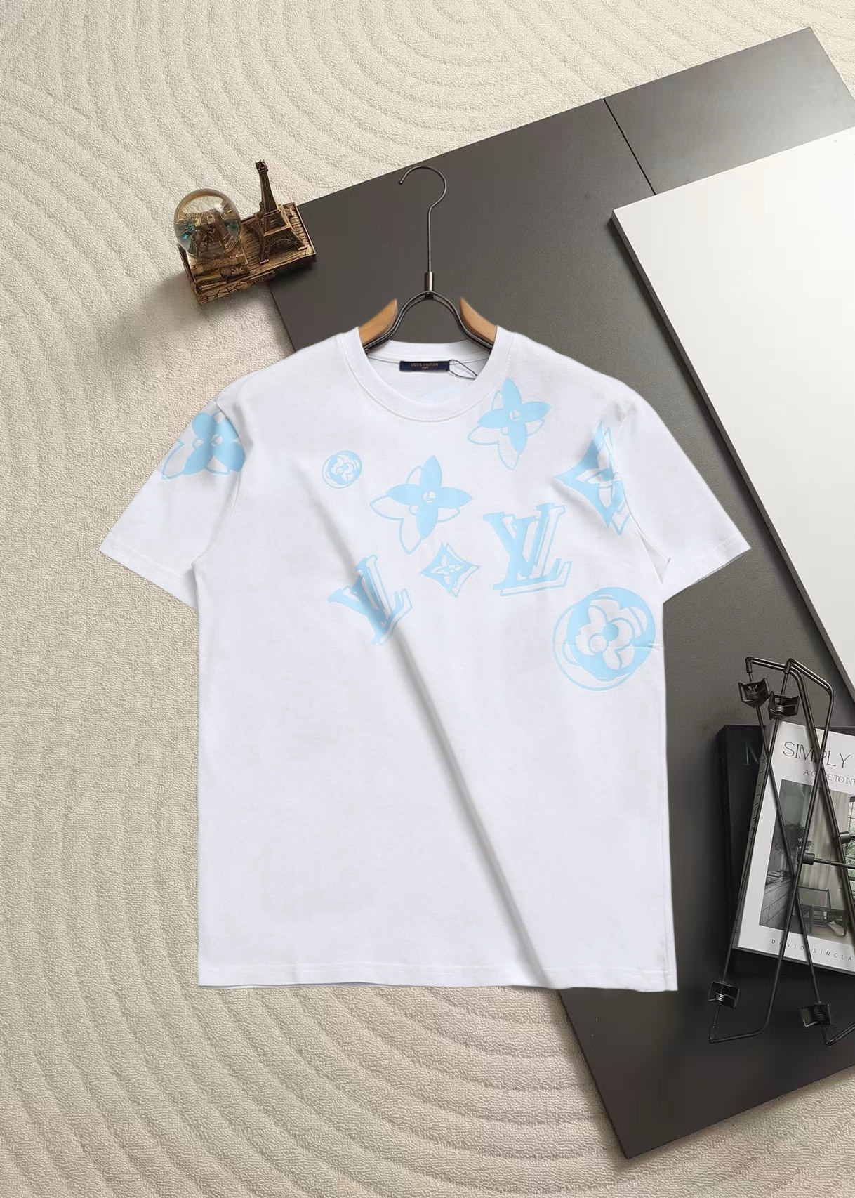 Louis Vuitton LOUIS VUITTON 路易威登 新色系满印后背印花图案 套头圆领短袖