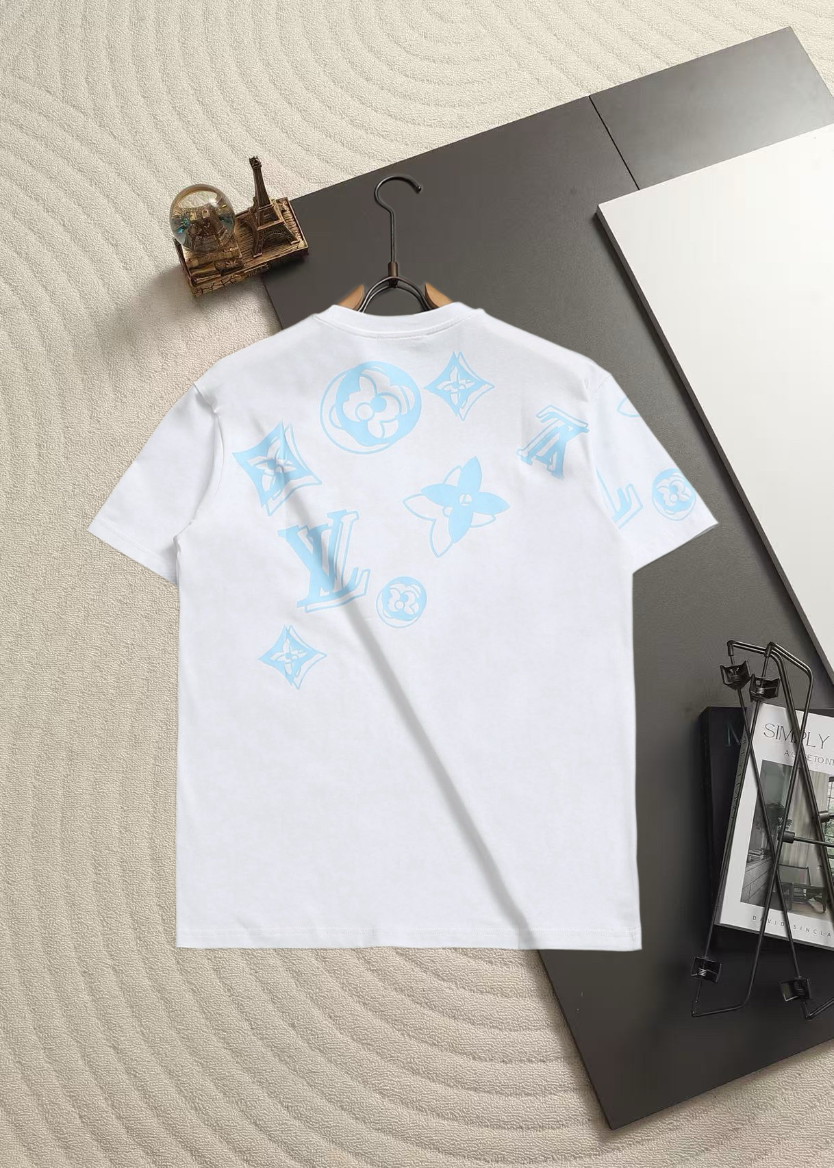 Louis Vuitton LOUIS VUITTON 路易威登 新色系满印后背印花图案 套头圆领短袖
