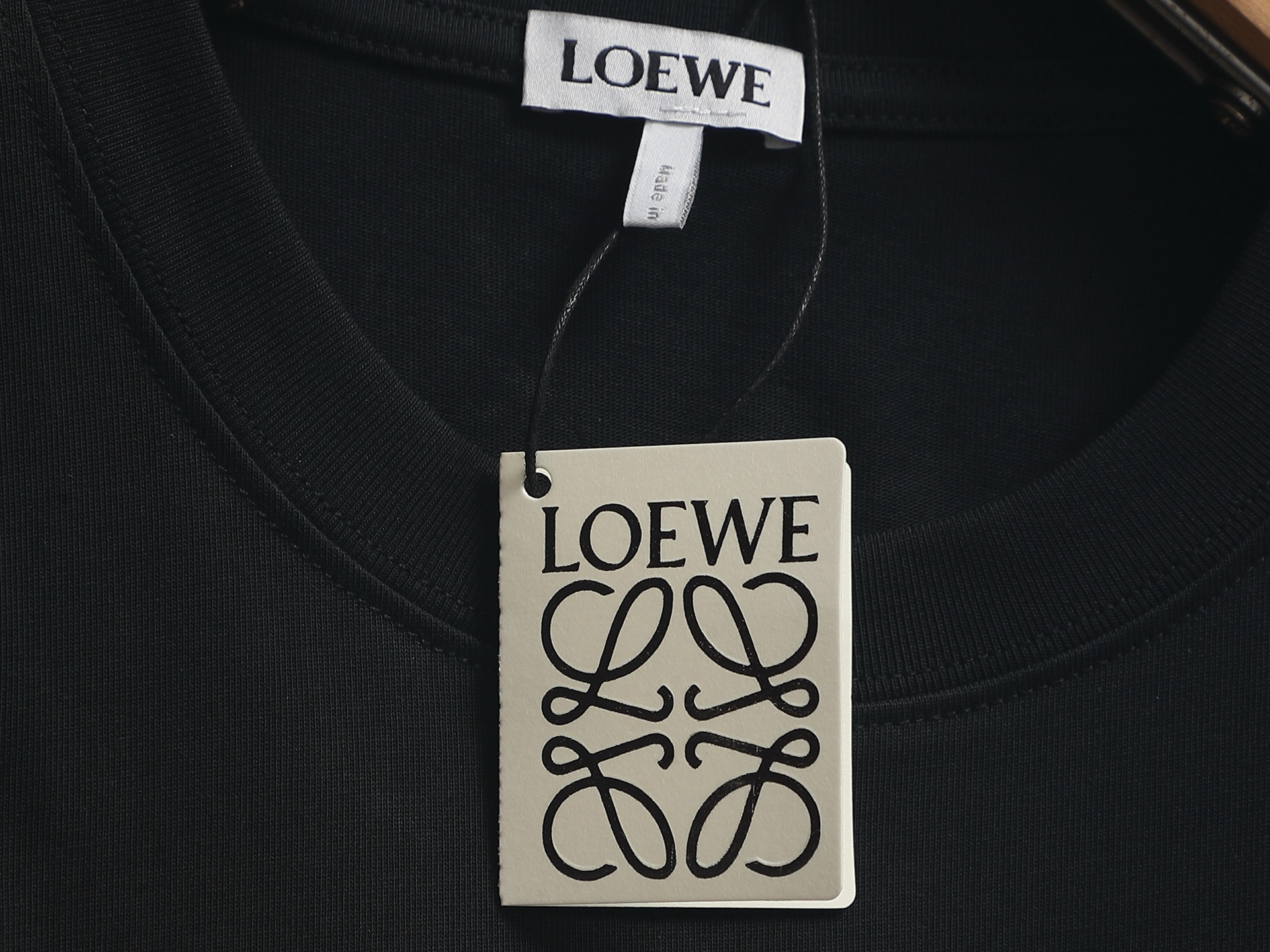 Loewe 高品质 LOEW 罗意威渐变刺绣 T恤 质棉质平纹针织圆领 T 恤 正面 LOEWE 渐变印花和 LOGO 图案立体刺绣