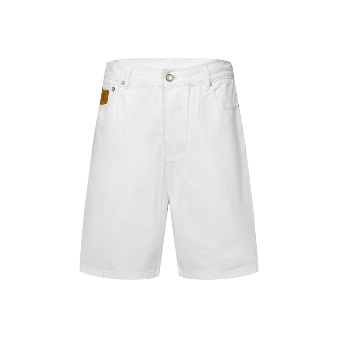 P168 Versión premium, comparación libre en el mercado. LV 2026 Pantalones cortos vaqueros blancos, mismo estilo que Wan…