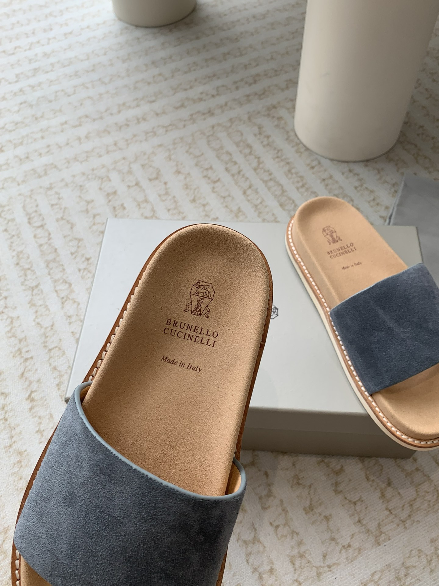 Brunello Cucinelli Brunello Cucinelli BC 新款麂皮拖鞋，24ss新款系列