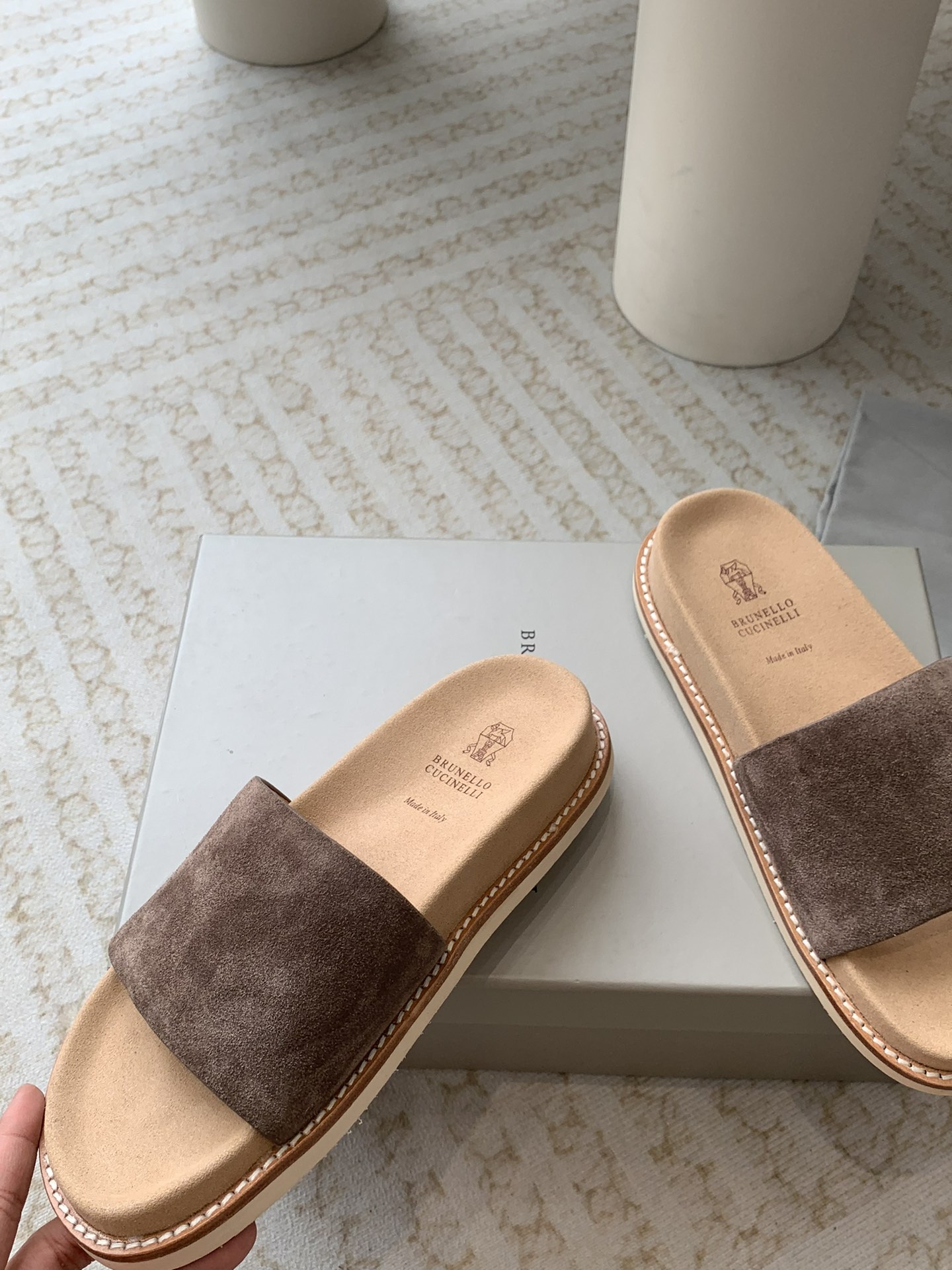 Brunello Cucinelli Brunello Cucinelli BC 新款麂皮拖鞋，24ss新款系列