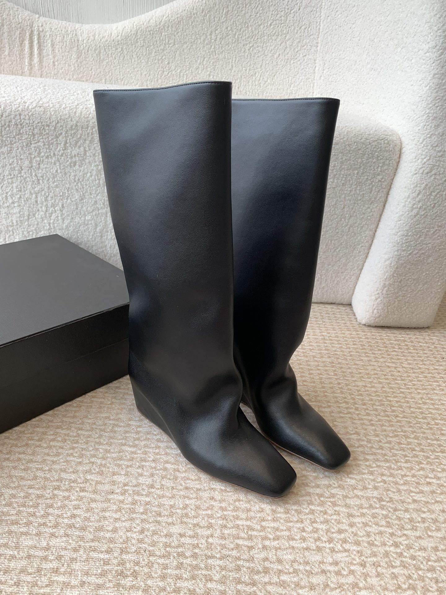 Jil Sander Bottes Longues Cuir de veau vache Collection automne – hiver