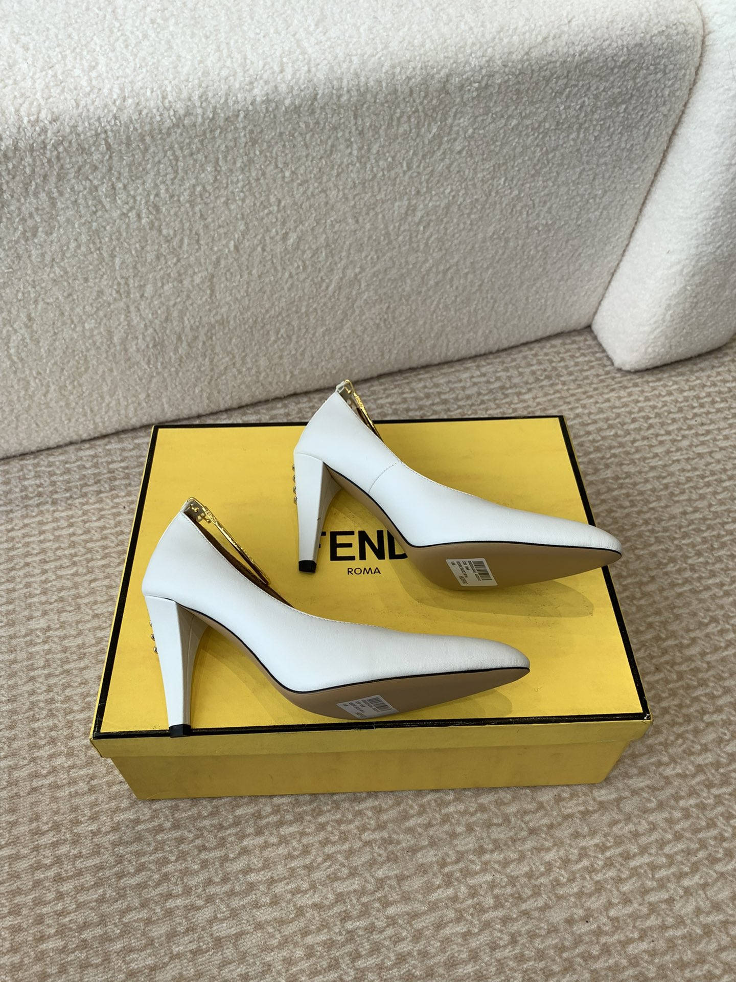 Fendi 24ss Double FF Conical Heel Shoe with Metal Details - 图片 7