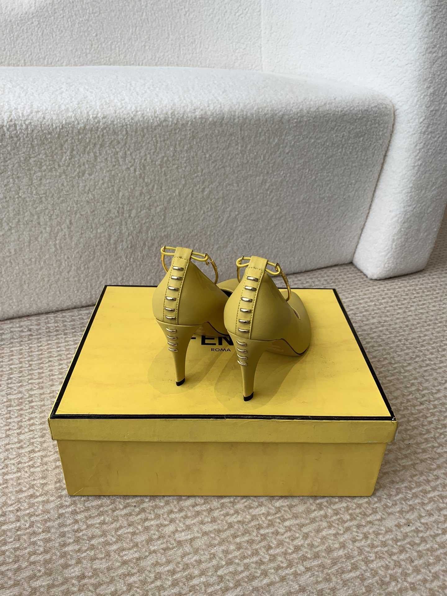 Fendi 24ss Double FF Conical Heel Shoe with Metal Accents - 图片 6