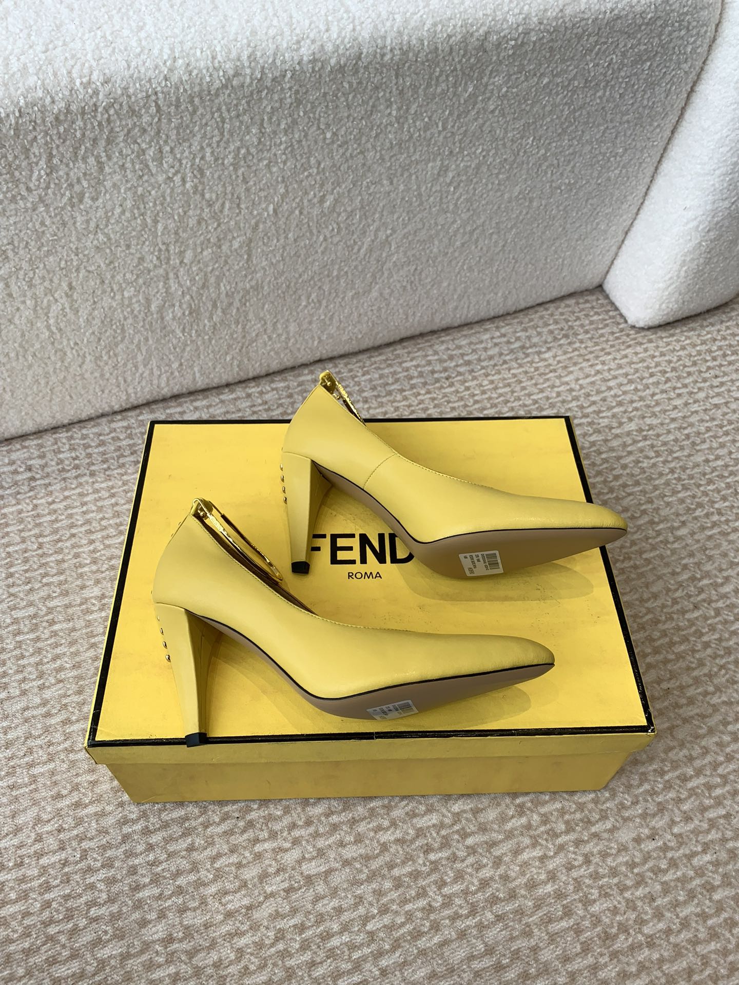 Fendi 24ss Double FF Conical Heel Shoe with Metal Accents - 图片 4