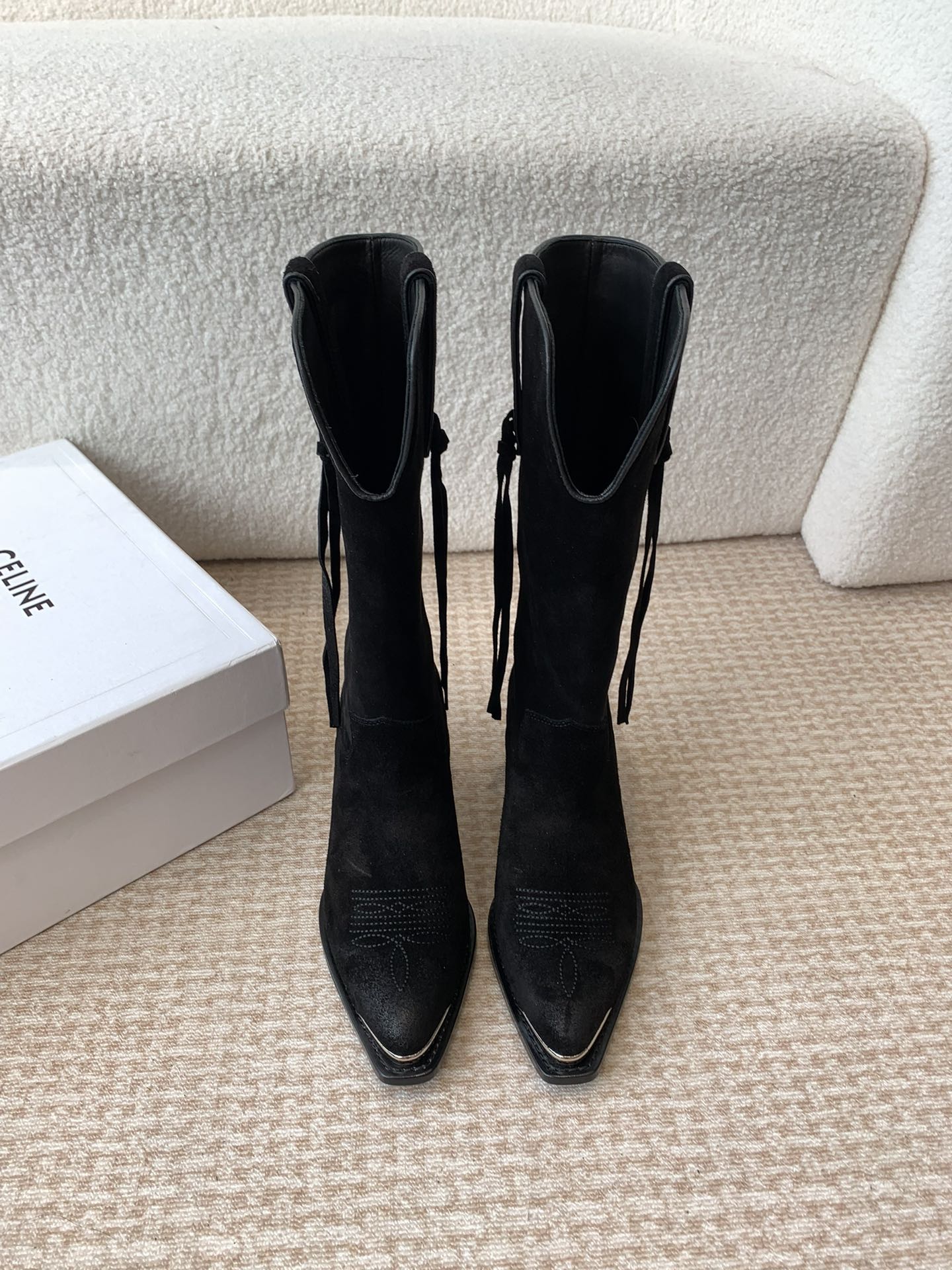 Wholesale Imitation Designer Replicas
 Celine Long Boots Best AAA+
 Calfskin Chamois Cowhide Genuine Leather Sheepskin Fall/Winter Collection Vintage