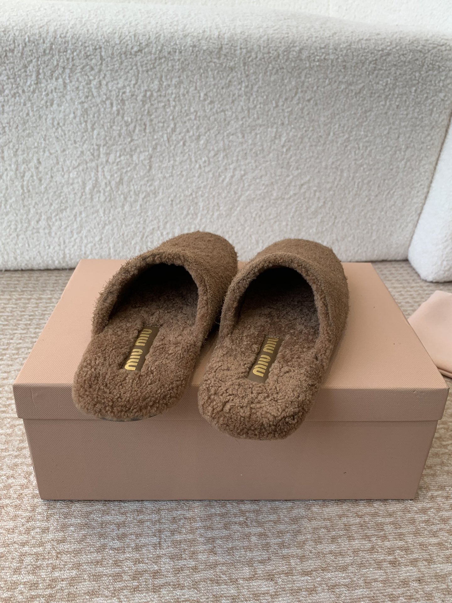 Miu Miu Miu Miu 24ss 秋冬系列穆勒鞋 羊毛 拖鞋