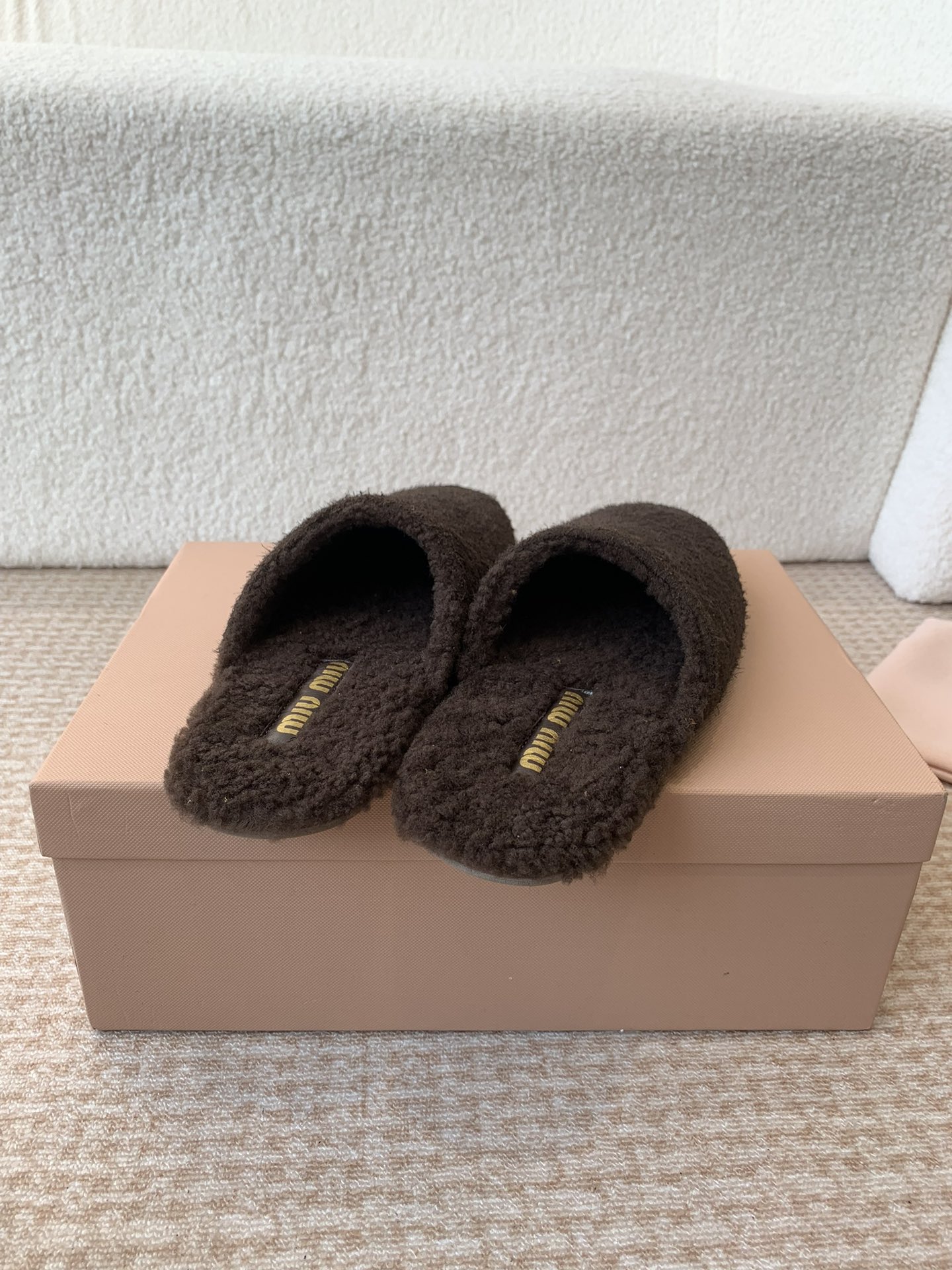 Miu Miu Miu Miu 24ss 秋冬系列穆勒鞋 羊毛 拖鞋