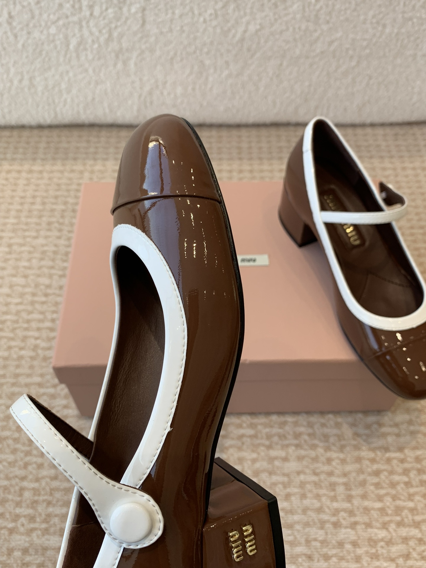 缪缪 Miu Miu 经典高奢皮鞋鞋履高跟鞋 #5F92856D 8
