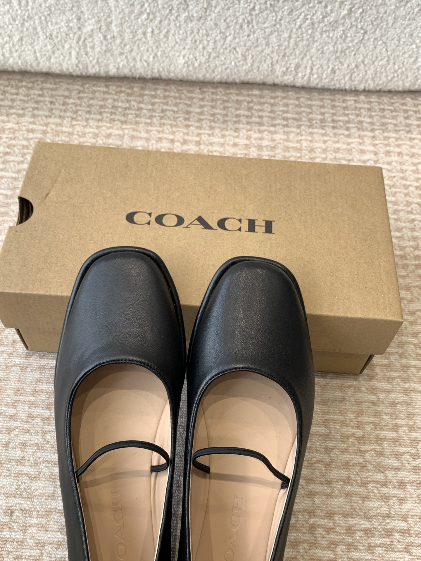 Comfortable P546COACH Ballet Shoes for Driving and Walking, Imported Leather, Cow Skin Pads - 图片 8