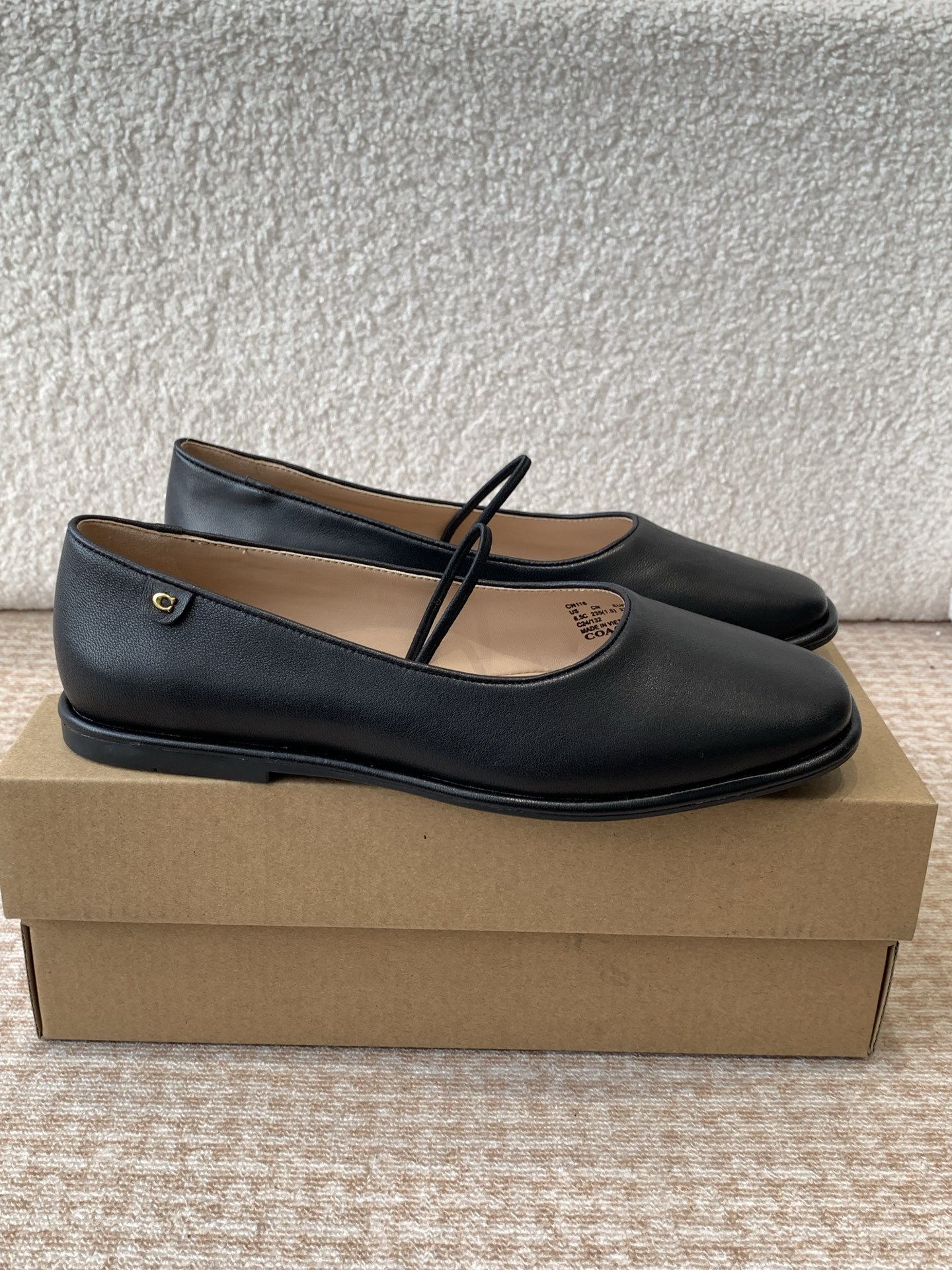 Comfortable P546COACH Ballet Shoes for Driving and Walking, Imported Leather, Cow Skin Pads - 图片 2