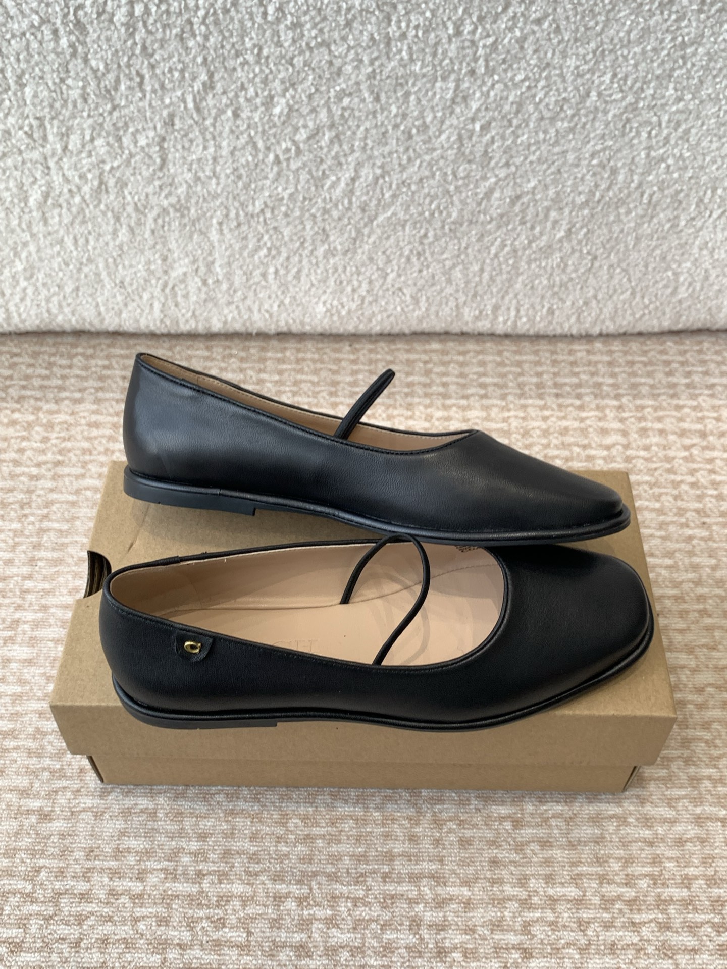 Comfortable P546COACH Ballet Shoes for Driving and Walking, Imported Leather, Cow Skin Pads - 图片 4