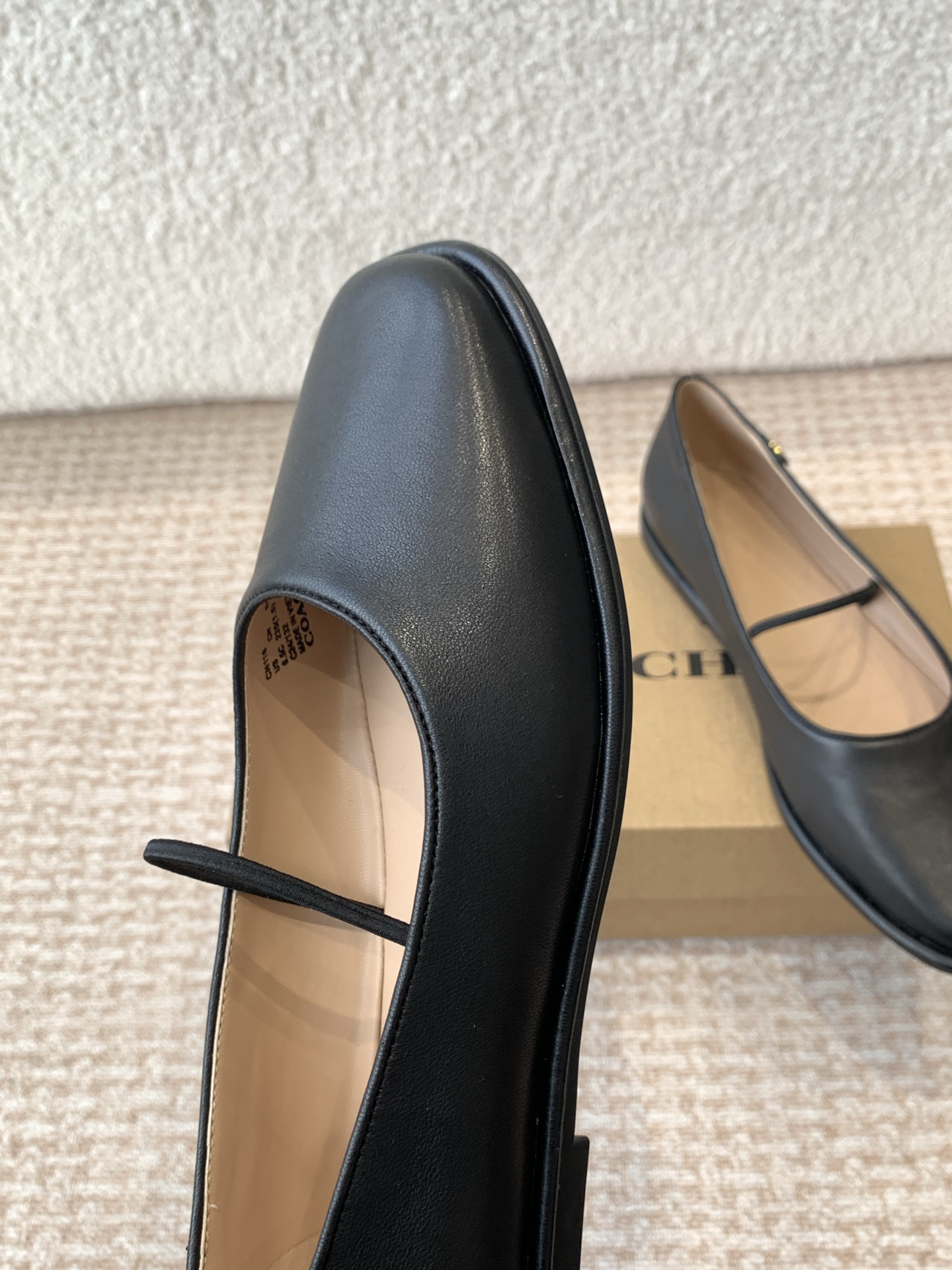 Comfortable P546COACH Ballet Shoes for Driving and Walking, Imported Leather, Cow Skin Pads - 图片 5