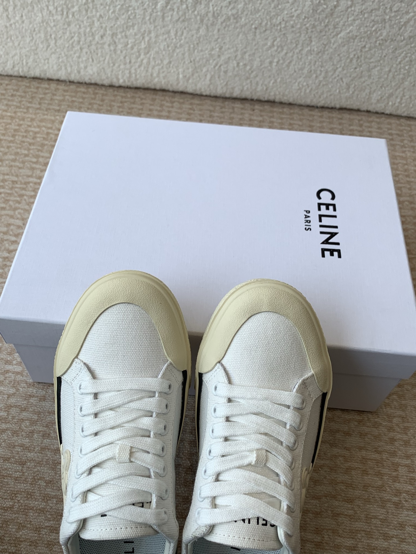 Celine CR-03 Runner Sneakers with Triomphe, Women's Lace-Up Canvas Shoes 7 i1742283603485 8410 0 5