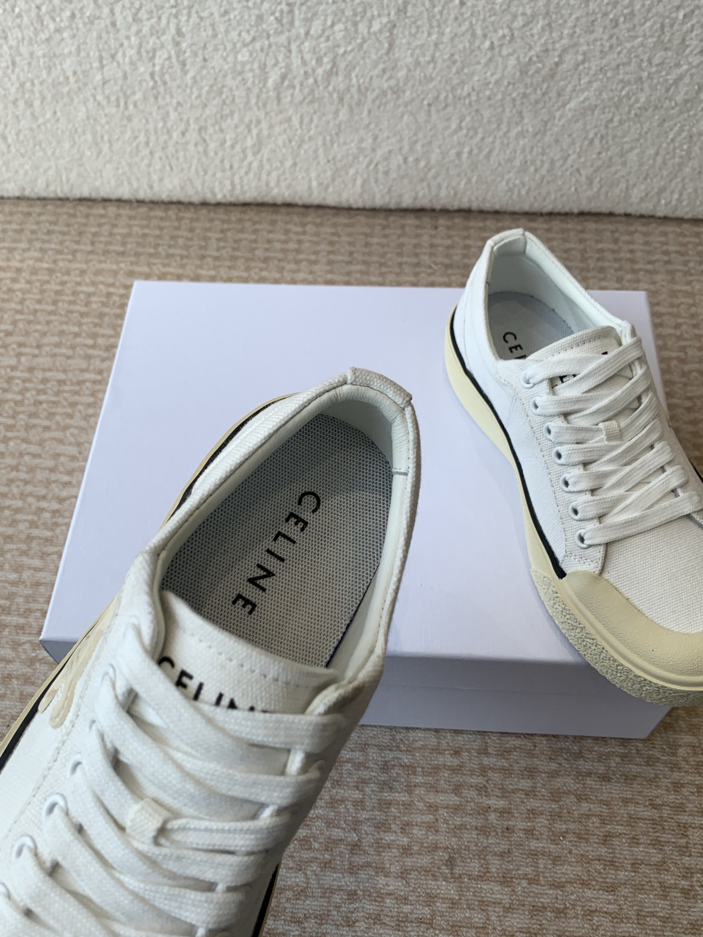 Celine CR-03 Runner Sneakers with Triomphe, Women's Lace-Up Canvas Shoes 5 i1742283605387 8642 0 3