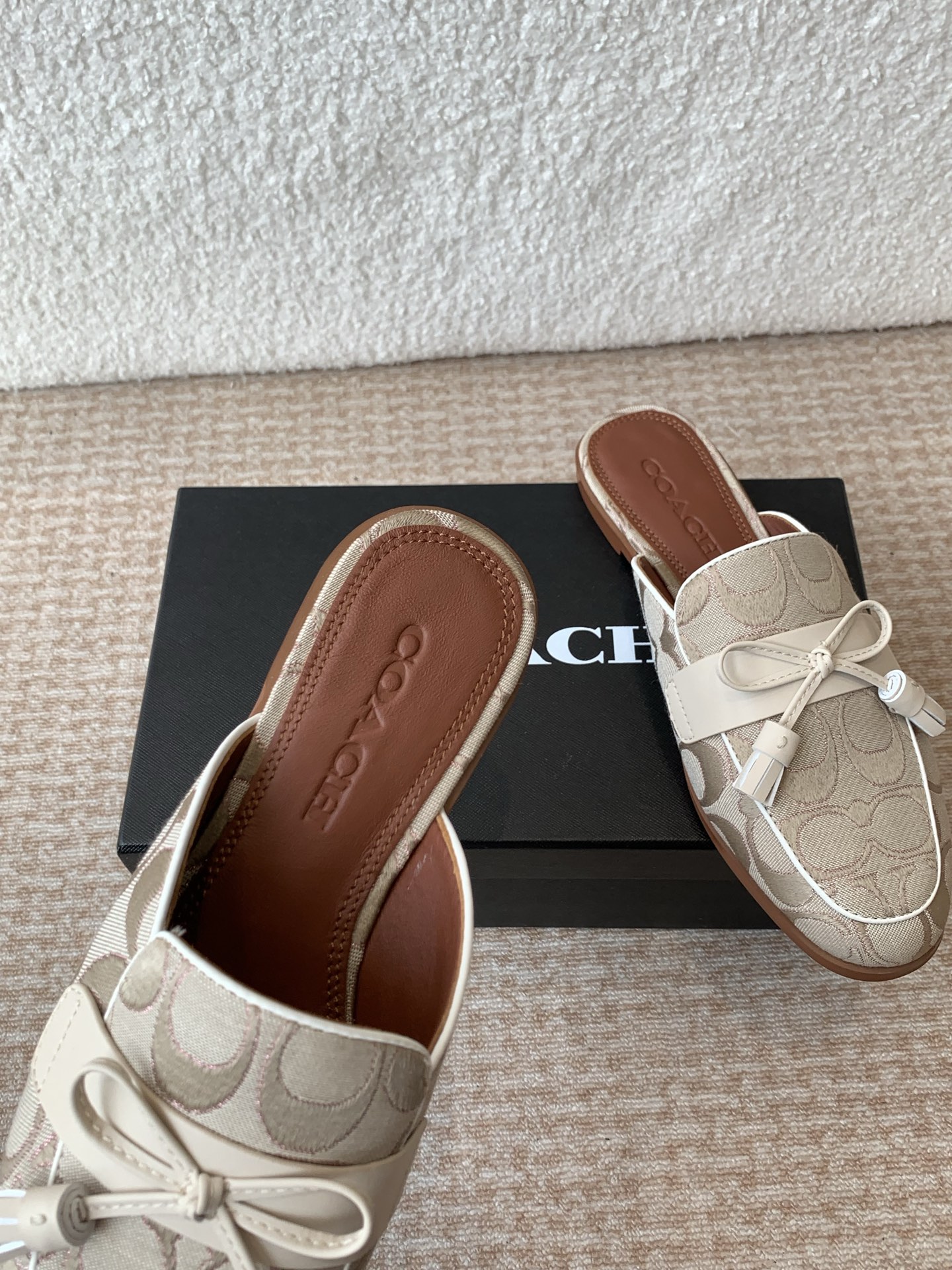 P441COACH/Cyclysing Müller Slippers: Comfortable Lazy Shoes with Canvas and Rubber Base. - 图片 6
