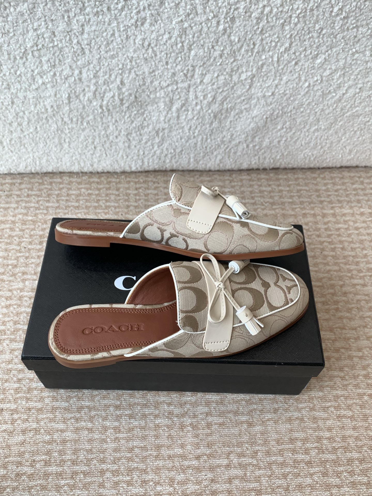 P441COACH/Cyclysing Müller Slippers: Comfortable Lazy Shoes with Canvas and Rubber Base. - 图片 7