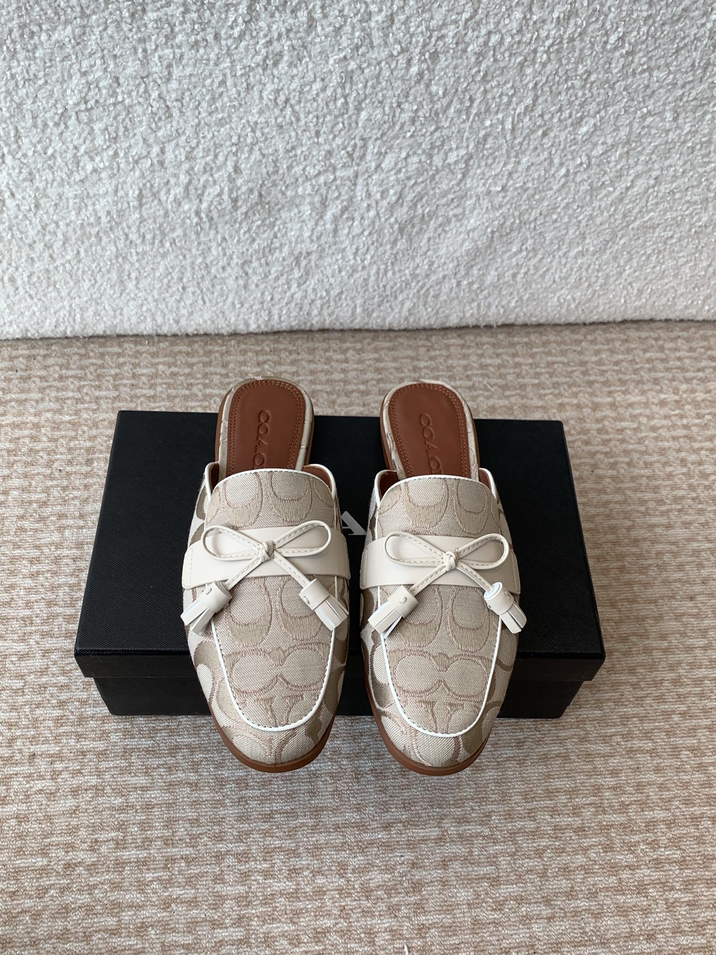 P441COACH/Cyclysing Müller Slippers: Comfortable Lazy Shoes with Canvas and Rubber Base. - 图片 1
