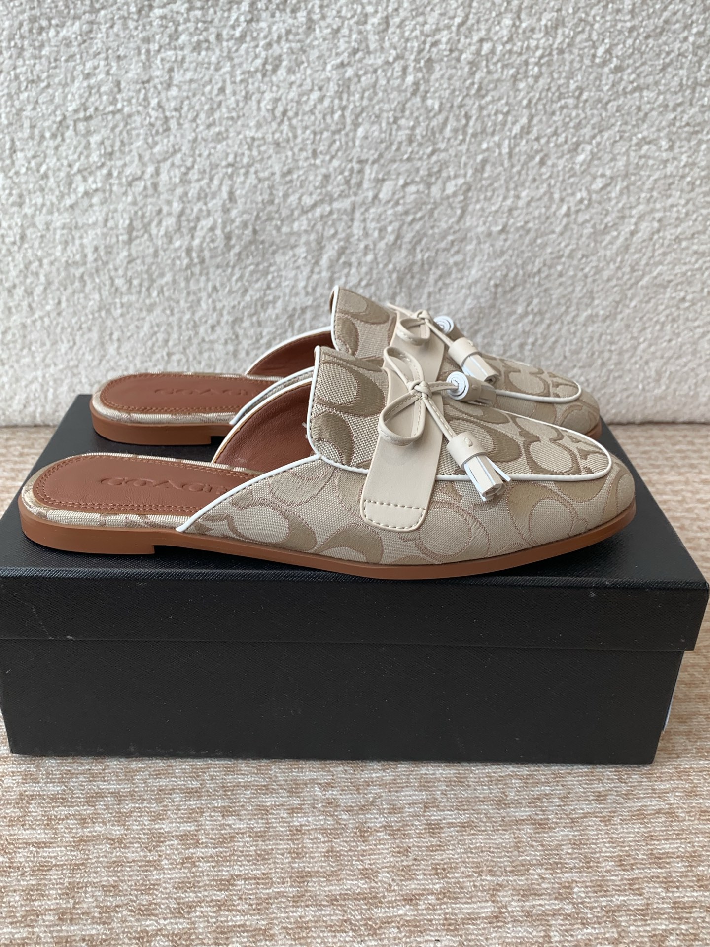 P441COACH/Cyclysing Müller Slippers: Comfortable Lazy Shoes with Canvas and Rubber Base. - 图片 4
