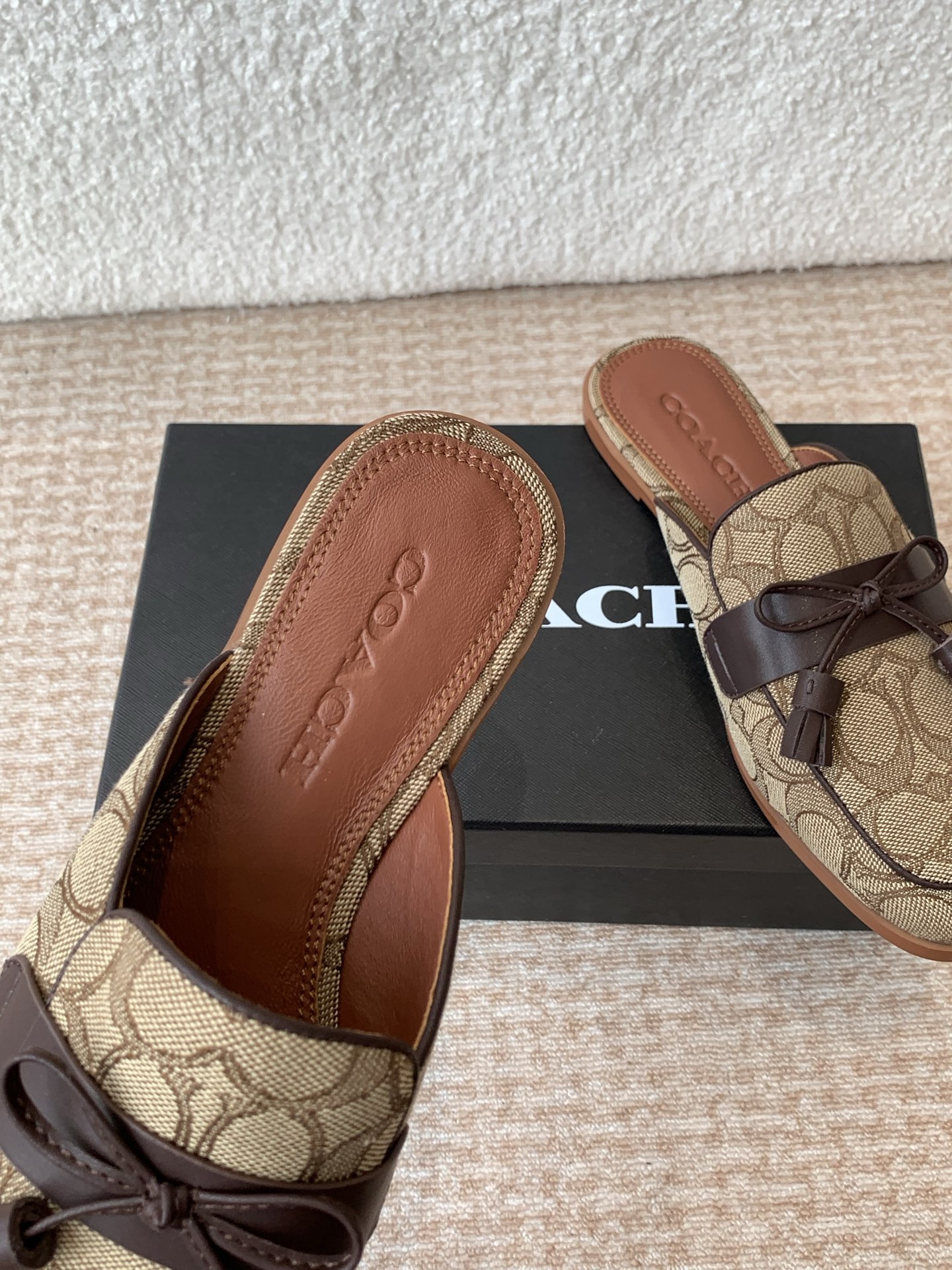P441COACH/Cycling Müller Slippers: Canvas, Water and Wool, Rubber Base, Size #35-41 - 图片 7