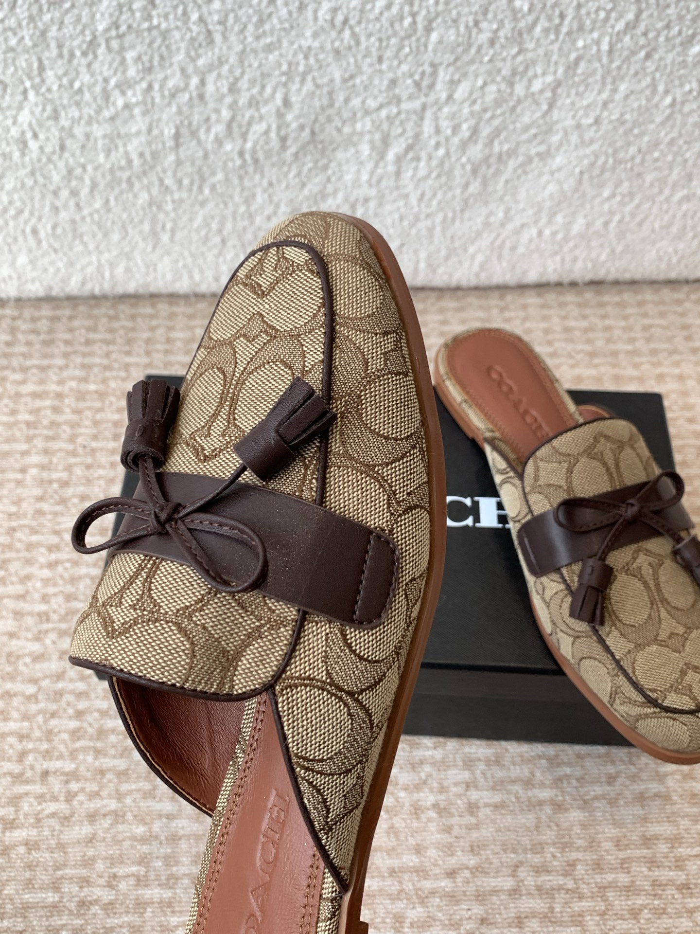 P441COACH/Cycling Müller Slippers: Canvas, Water and Wool, Rubber Base, Size #35-41 - 图片 6